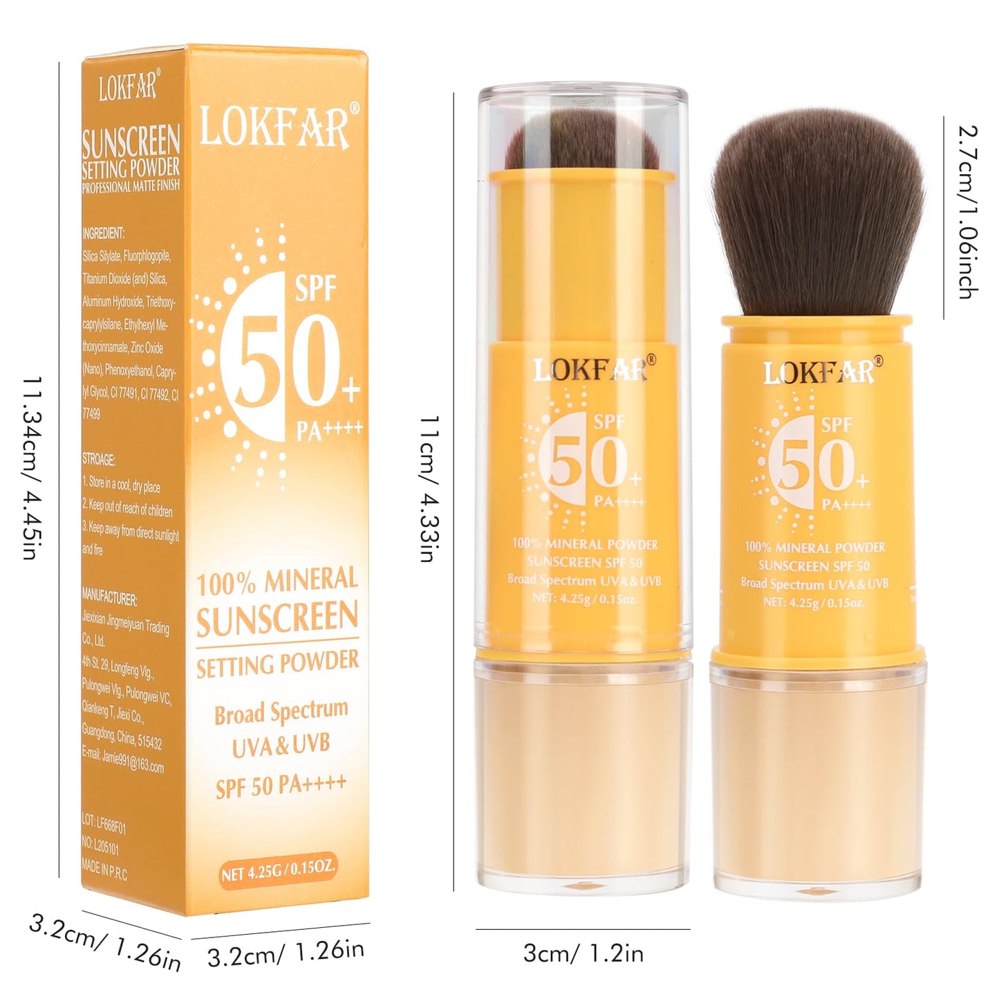Mineral Powder Sunscreen Setting Makeup