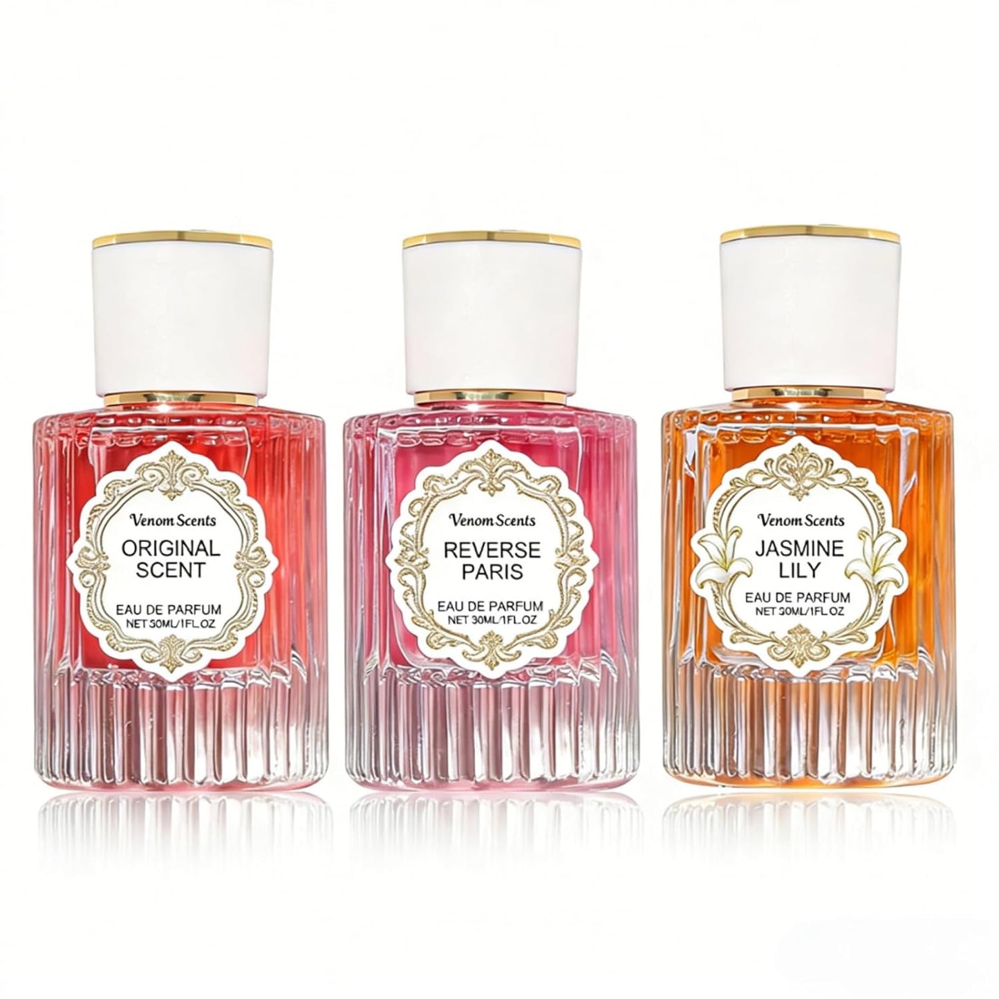 Floral Perfume Collection - 3PCS Pheromones for Women | Jasmine, Lily & Peony - 3 Fl Oz