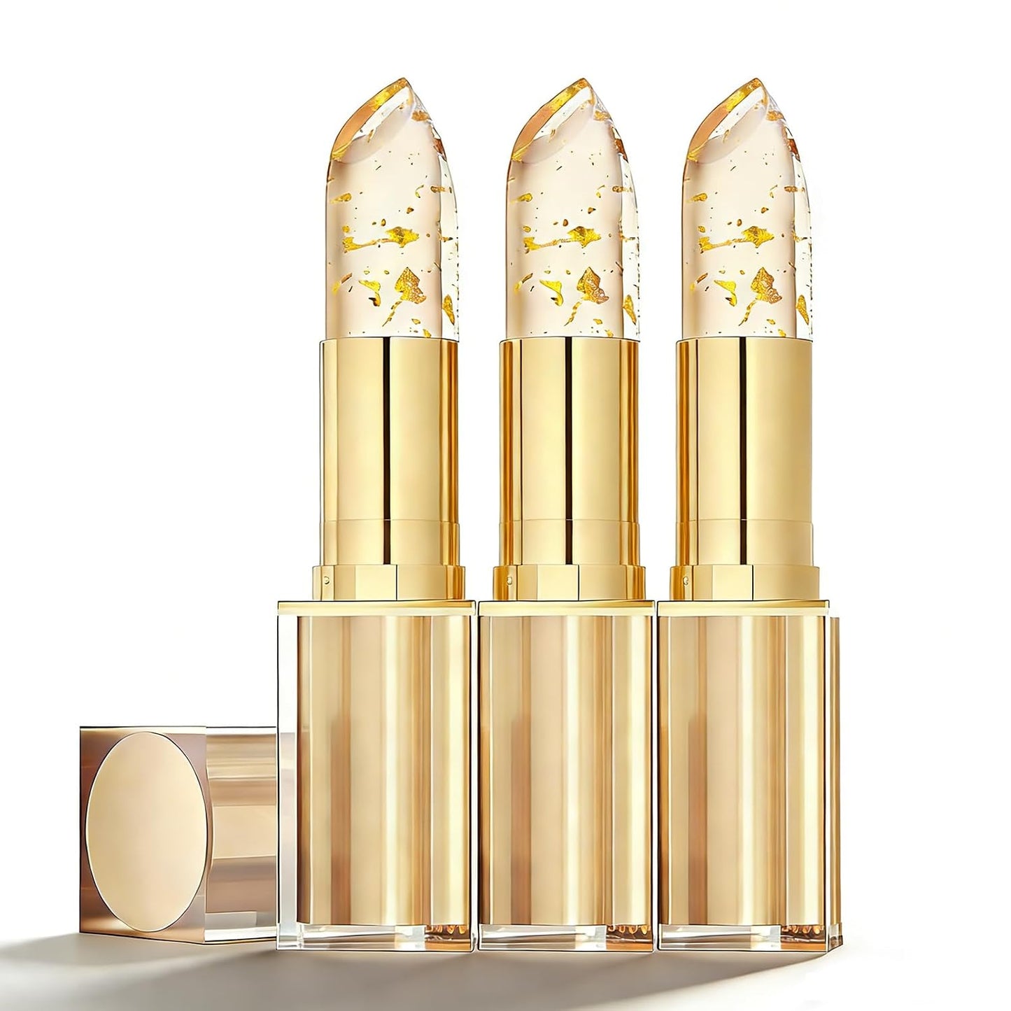 Color Changing Lipstick - Gold Crystal pH Moisturizing Lip Care | Long-Lasting & Transferproof (1pc)