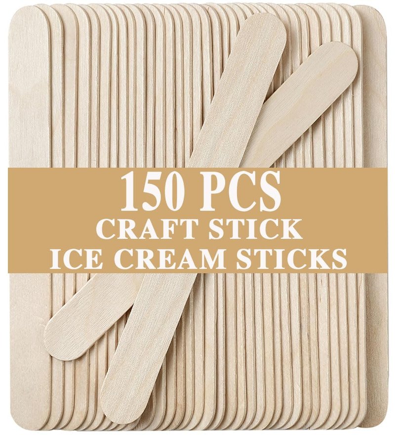 150PCS Waxing Sticks for Hair Removal - Borogo 5.5 inch Premium Splinter-Free Wooden Sticks for Waxing, Wax Stick for Body and Face Waxing