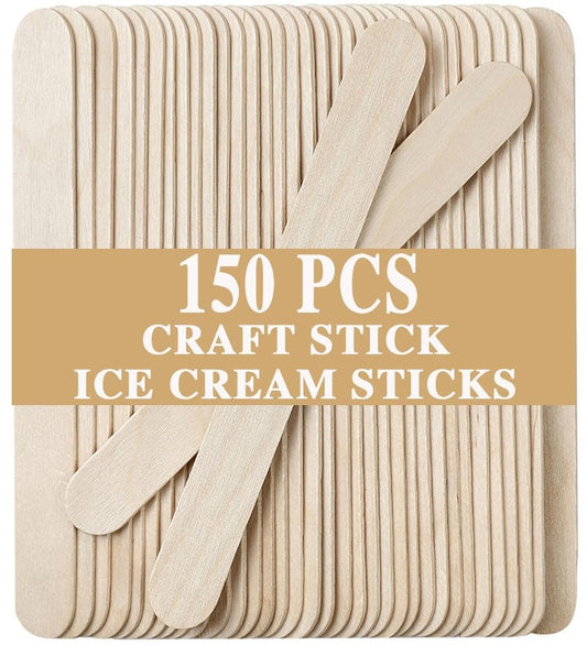 150PCS Waxing Sticks for Hair Removal - Borogo 5.5 inch Premium Splinter-Free Wooden Sticks for Waxing, Wax Stick for Body and Face Waxing