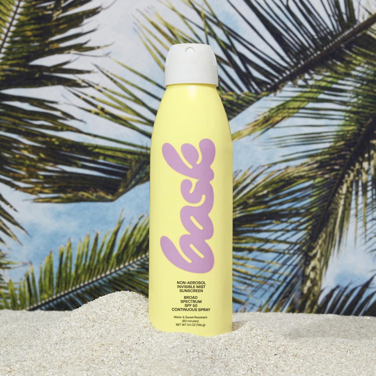 Bask SPF 50 Sunscreen Spray - Broad Spectrum UVA/UVB Protection, Moisturizing & Lightweight | 5.5 oz (Value Pack of 3)