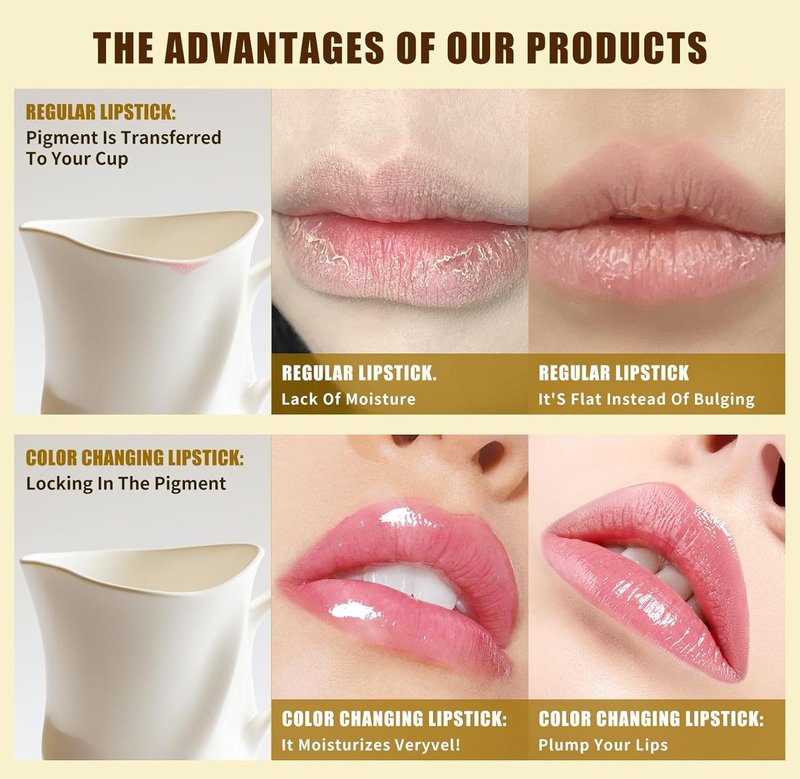 Color Changing Lipstick for Older Women - Areliaa Skin-Adaptive Formula | 1Pc
