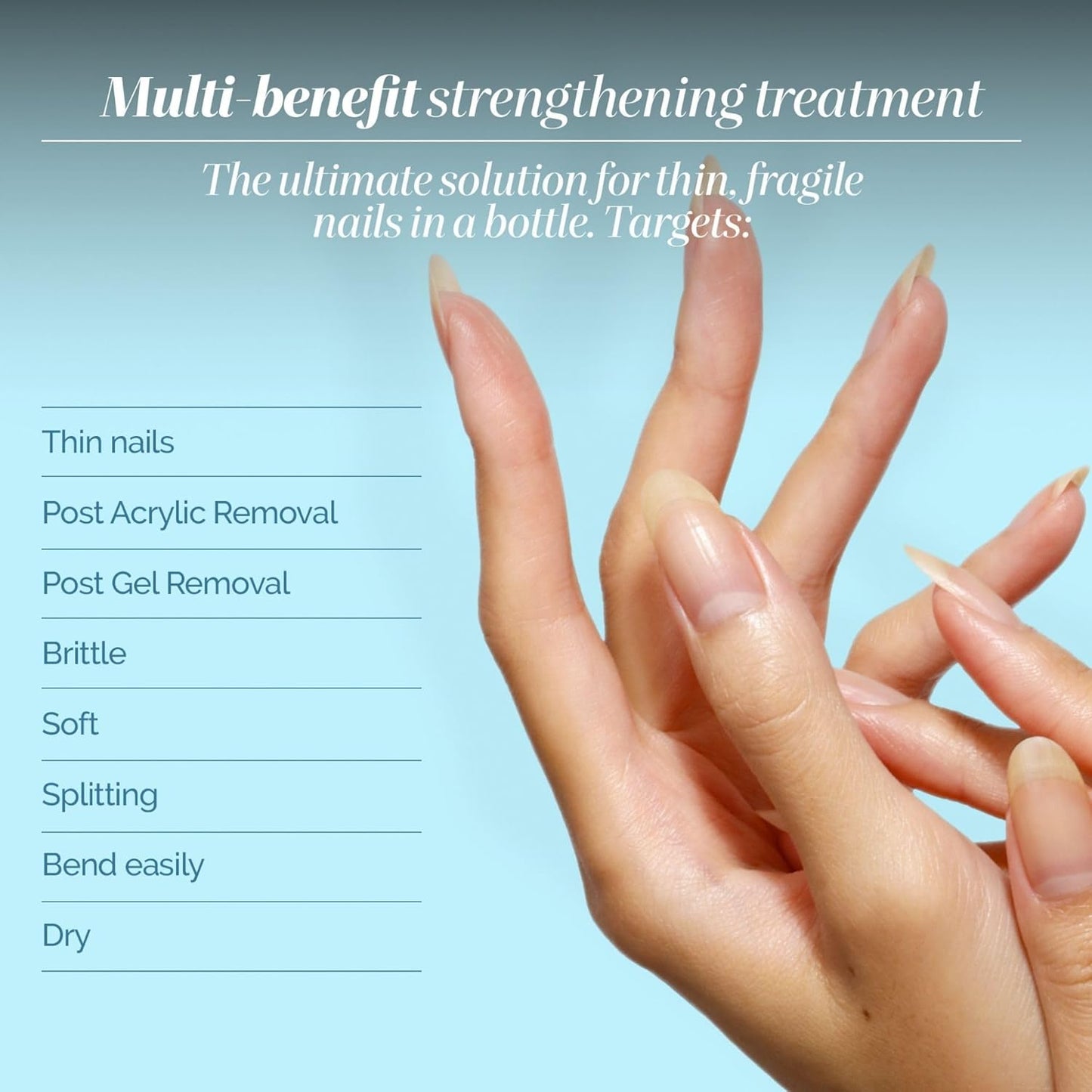 Nail Strength and Growth Treatments - Strengthen, Repair & Shine | Clear Formula for Weak, Brittle Nails