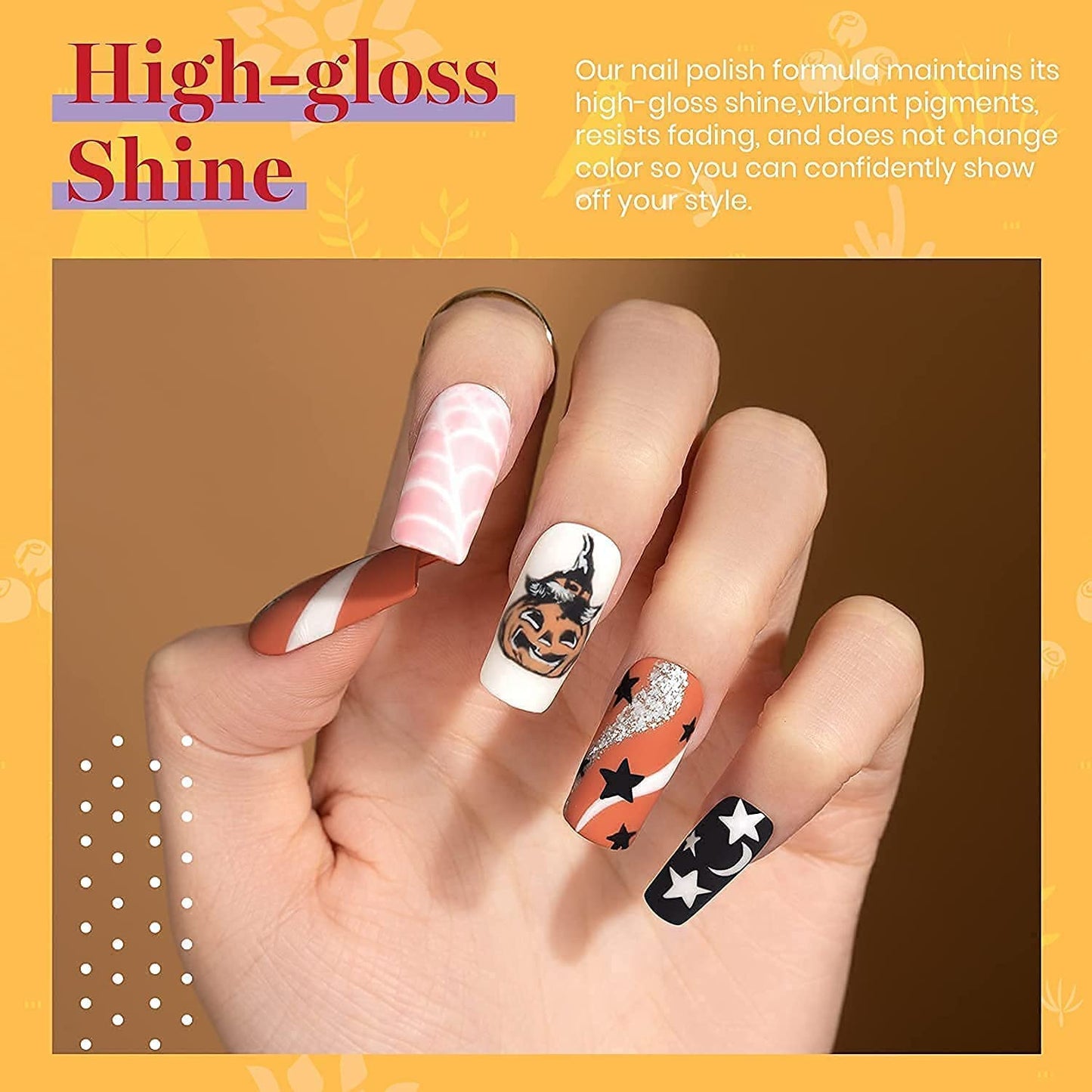 Beetles Fall Gel Nail Polish Set, 6 Colors Shimmer Gel Nail Polish