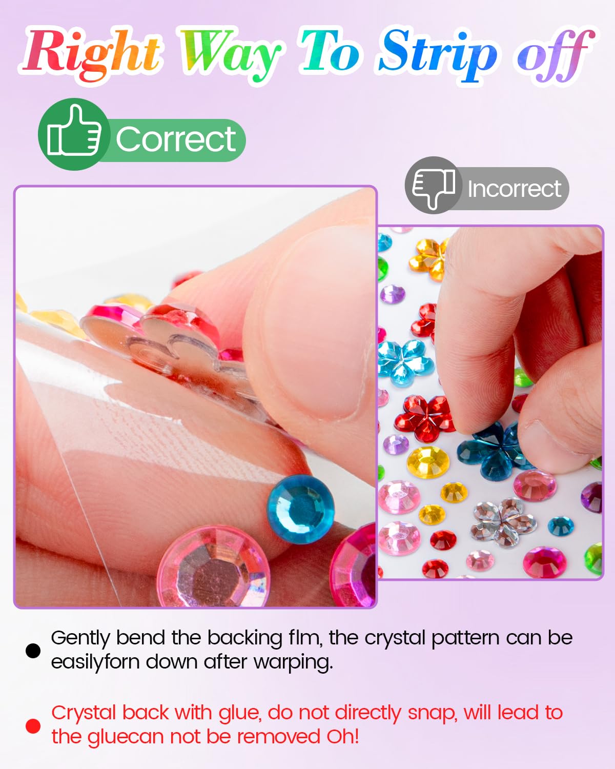 3062Pcs Gem Stickers-Self-Adhesive Face Jewelry Stickers, Acrylic Gems DIY Crafts, Sparkling Heart-Shaped Rhinestone, for Party & Holiday Supplies