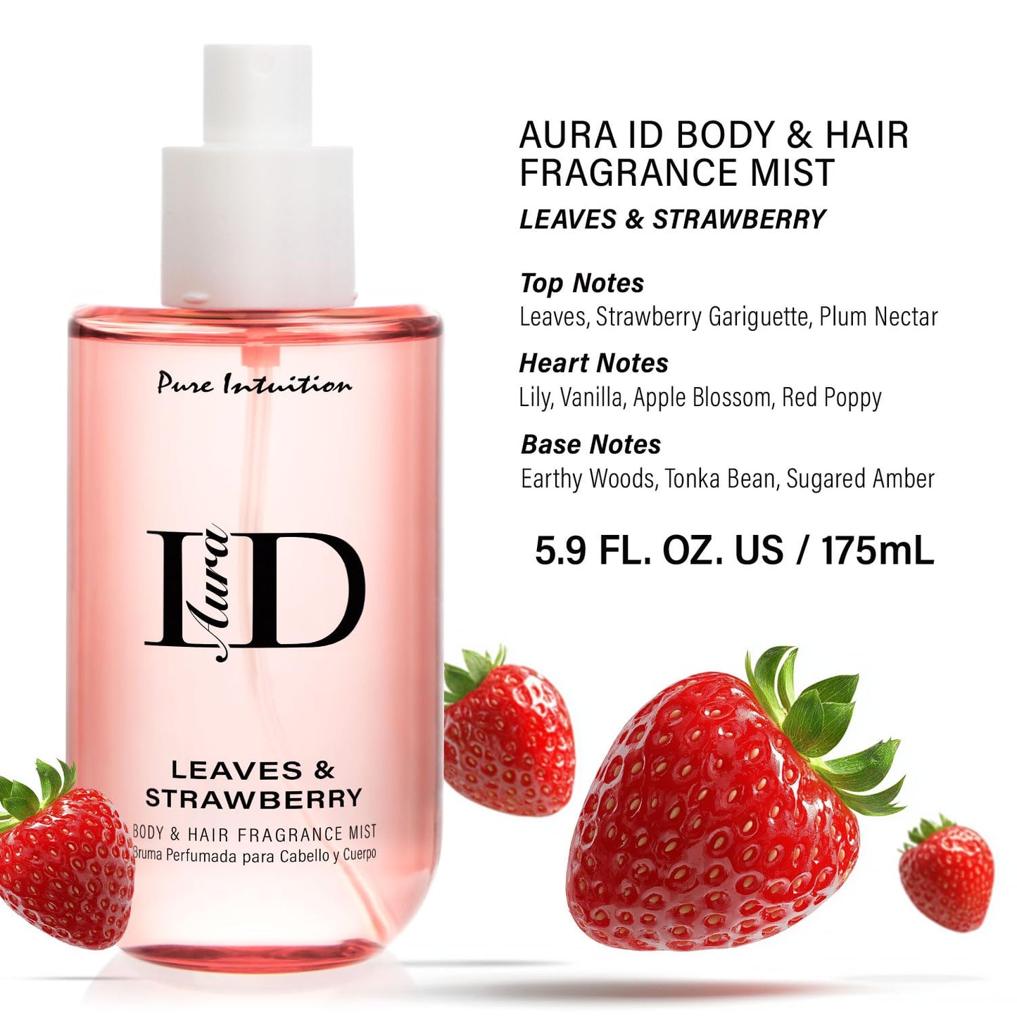 Caramel Vanilla & Strawberry Hair & Body Mist Gift Set - Lightweight Layerable Spray | 2 Pack, 5.9 fl oz Each