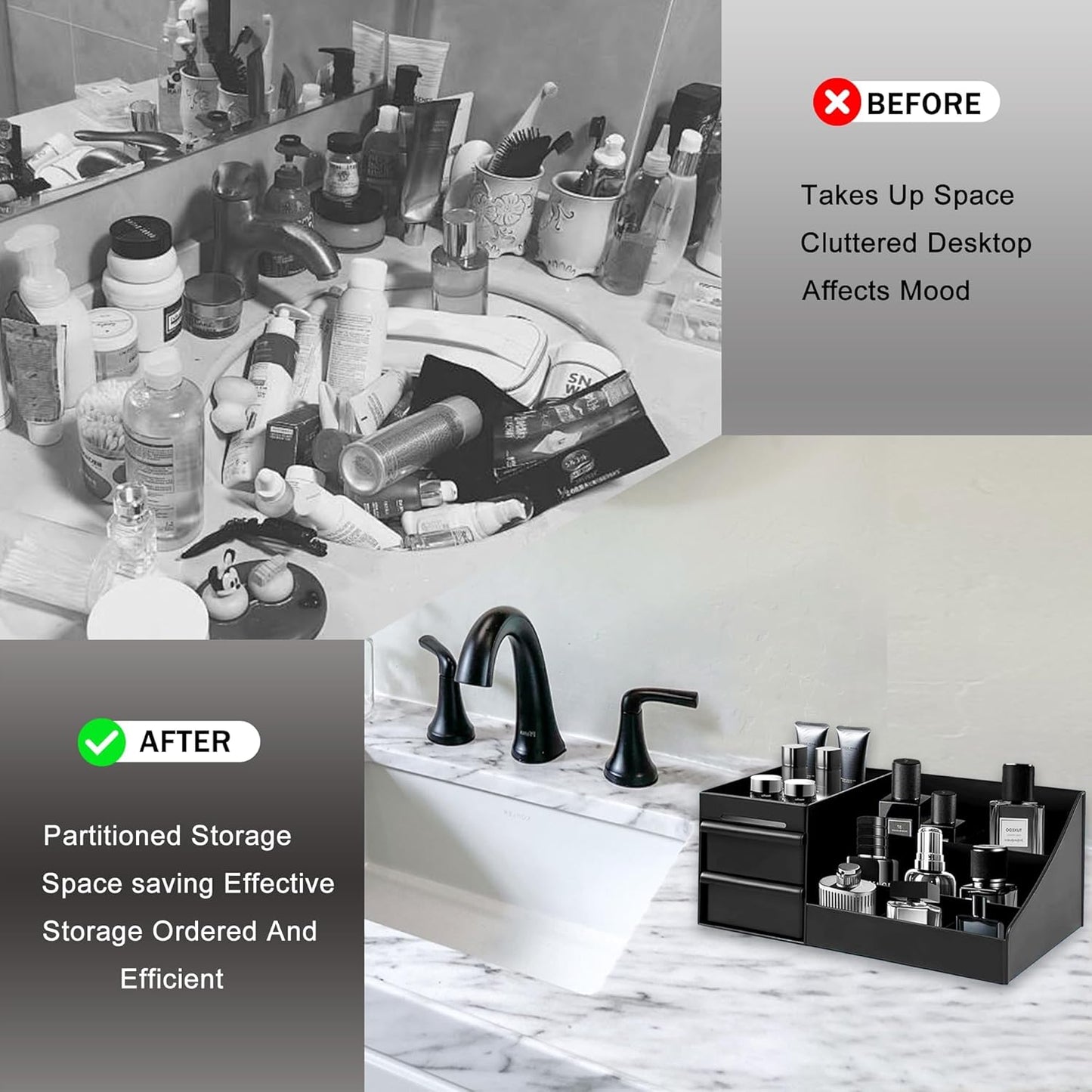 Men's Cologne Organizer - Stylish Perfume Stand for Bathroom Countertop | Ideal Easter Gift