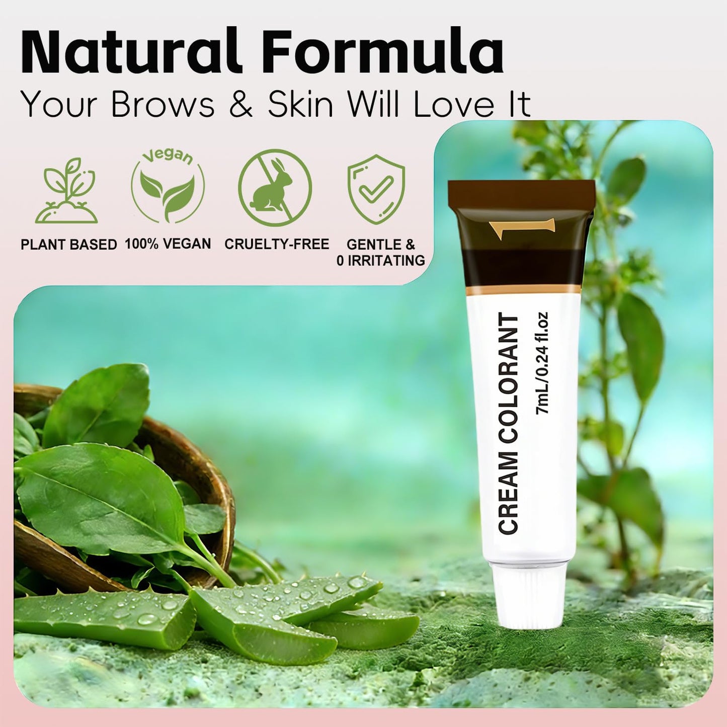 Brown Eyelash & Eyebrow Coloring Kit - Professional Gentle Formula for Sensitive Skin | DIY Salon Results, 7ML