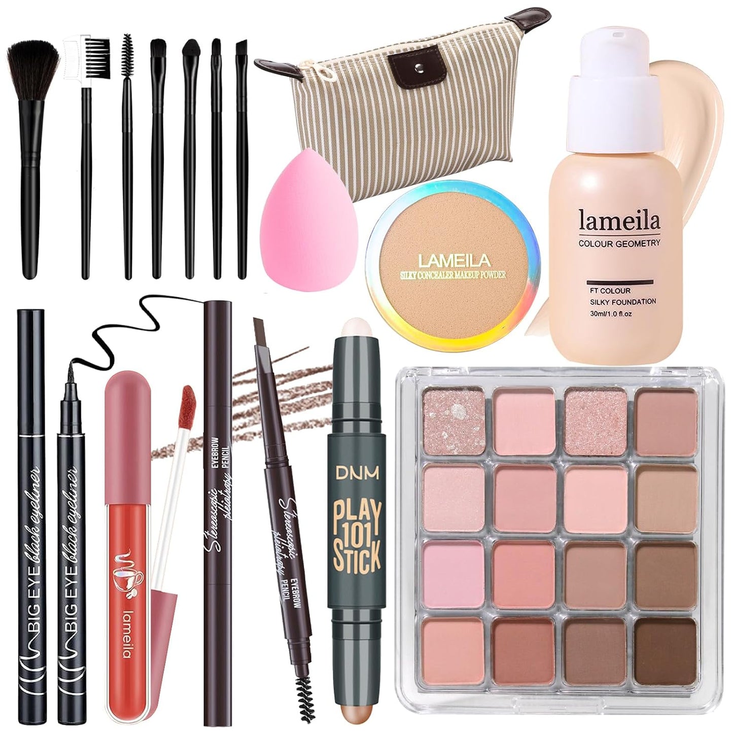Makeup Set for Girls & Women - Complete Kit with Eyeshadow, Foundation, Blush, Brushes & More | Perfect Gift Idea