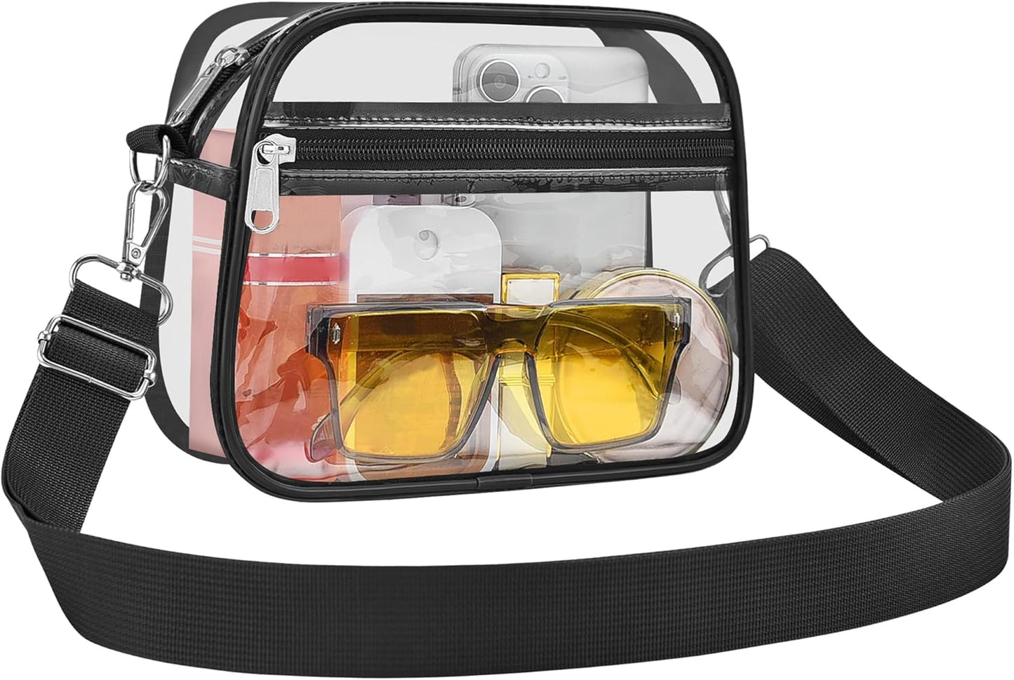 Clear Stadium Bag - Transparent Sports Fan Handbag with Adjustable Strap | Perfect for Concerts & Festivals