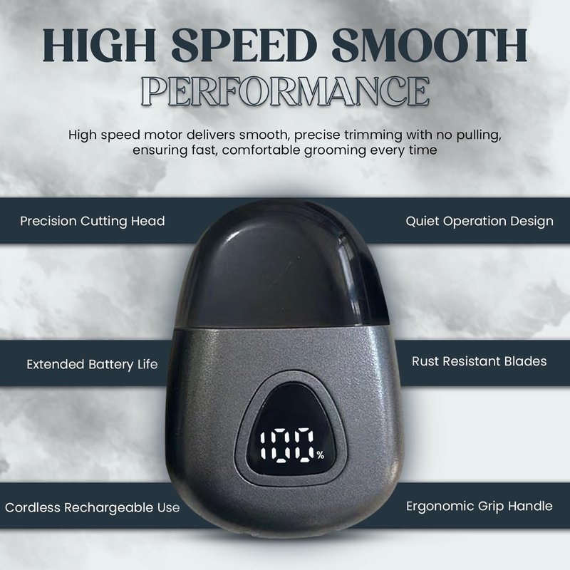 Infinity Choices Nose Hair Trimmer for Men Women - Electric Nose Hair Clipper with Replaceable Stainless Steel Blade, Powerful Motor, Wet/Dry Use, Portable USB Rechargeable Design | Gray