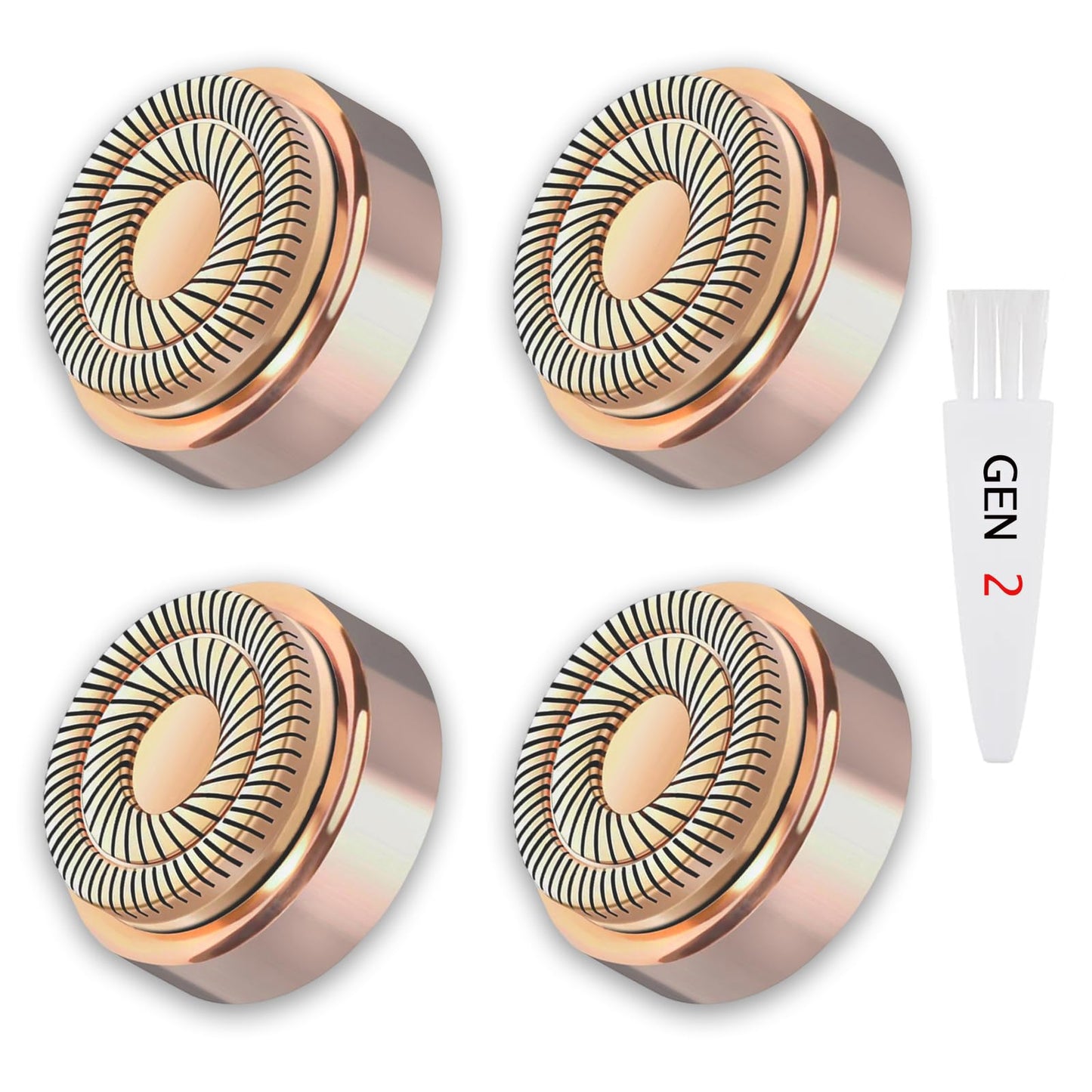 Generation 2 Replacement Heads for Flawless Facial Hair Remover Replacement Head,Suitable for Flawless Replacement Heads Gen 2 for Flawless Facial Hair Remover for Women,As Seen On TV.(4 Pack)