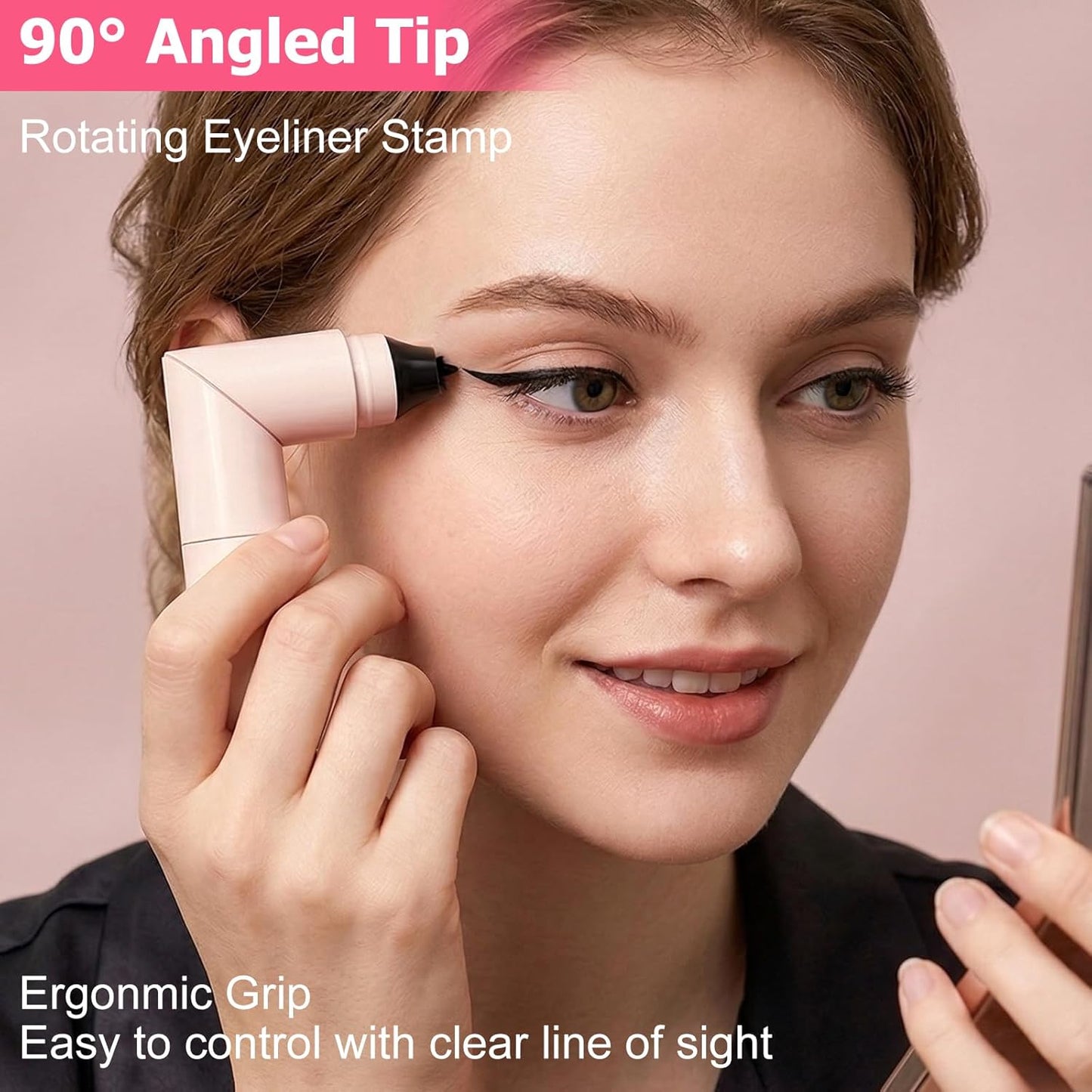 Winged Eyeliner Stamp Pen - Dual-Ended Cat Eye Makeup Tool | Waterproof, Quick-Dry, Smudge-Proof, Black