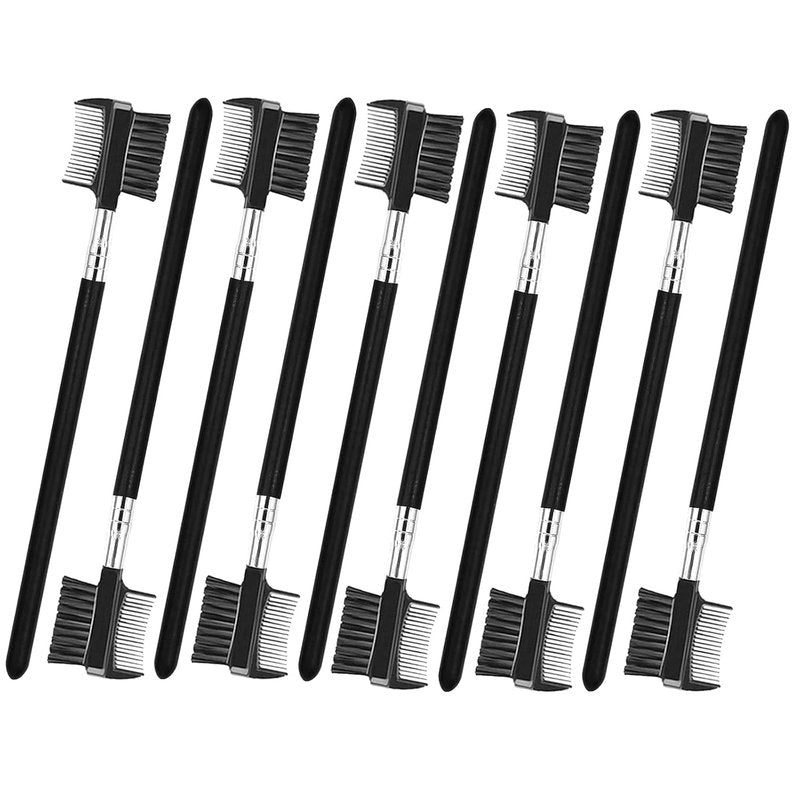 Eyelash Comb and Eyebrow Brush Set - 10 PCS Makeup Tools for Eyelash Extensions | Perfect for Grooming
