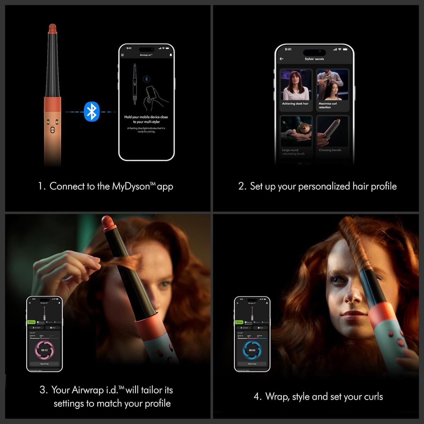 Dyson Airwrap Multi-Styler - 6-in-1 Hair Styling Tool with Bluetooth & No Heat Damage | Versatile Styling Options