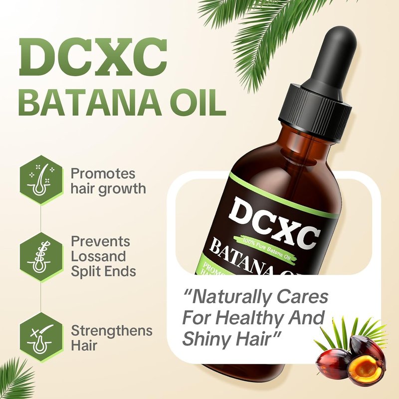Batana Oil for Hair Growth - Natural Scalp Care & Thickening Treatment | Revitalizes Damaged Hair, Reduces Breakage | 2oz