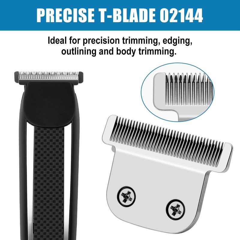 2 Pack 02144 Replacement Detachable T Blade Compatible with Wahl Trimmers 9864/9864SS/9686/9818A/9854L/9876L/9854 /WSS3L/SS2L etc - Japanese Stainless Steel 40mm Replacement Trimmer Blade #02144