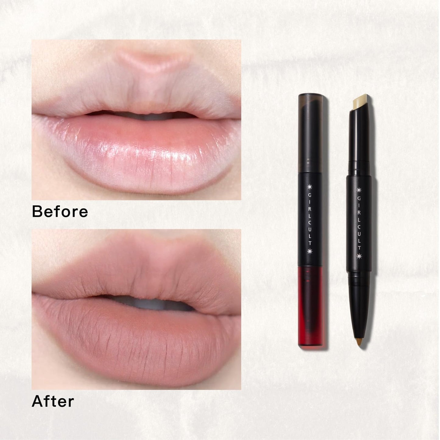 GIRLCULT Nude Lip Liner and Lip Concealer Duo, Lip Contour Pencil