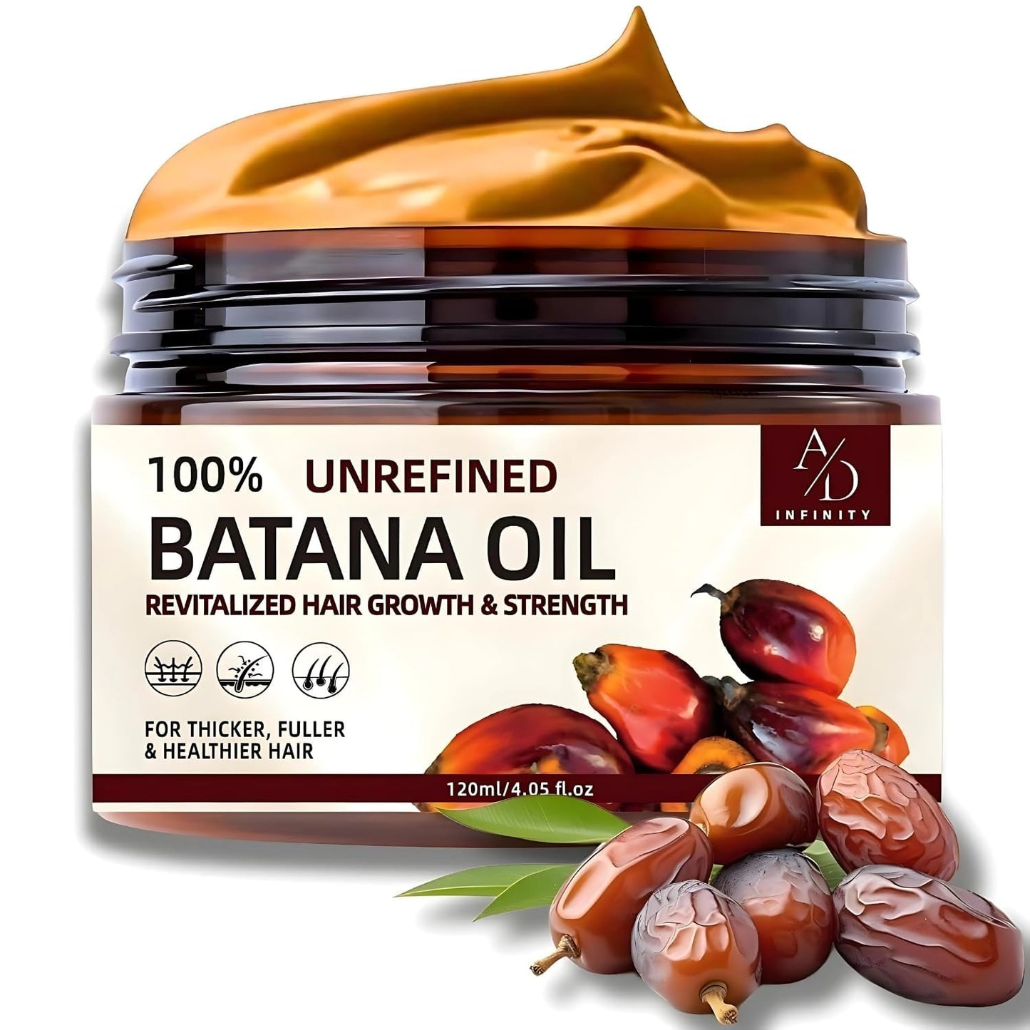 Raw Batana Oil for Hair Growth - Organic Pure Formula with Keratin & Coffee Extract | 4oz