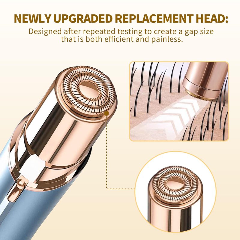SEIHAI Replacement Heads for Flawless Finishing Touch Facial Hair Remover, Generation 2, As Seen On TV Replacement Heads Blades with Storage Bag for Flawless (4pcs)