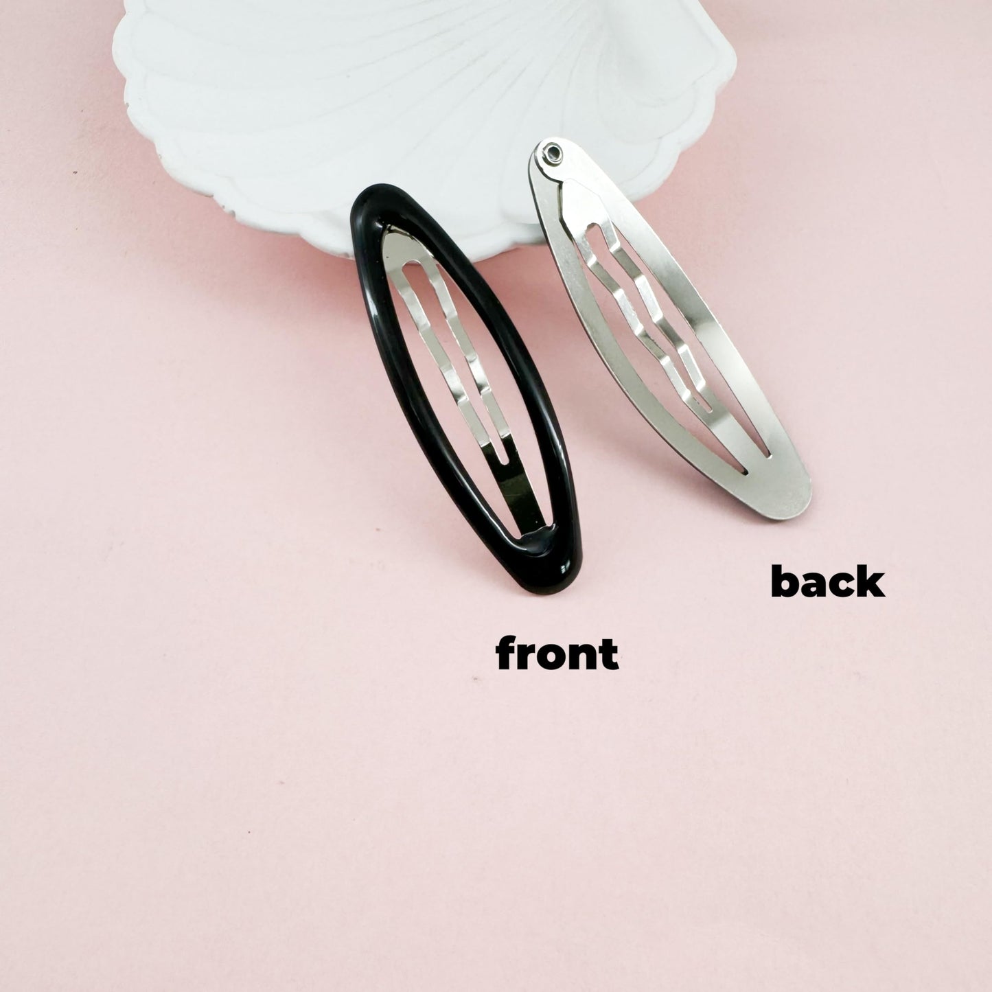 16 Pieces Hair Clips for Thick Hair 2.8 Inch Oval Shape Black XL Hair Clips for Women Metal Snap Non-Slip Hair Grips Hair Accessories