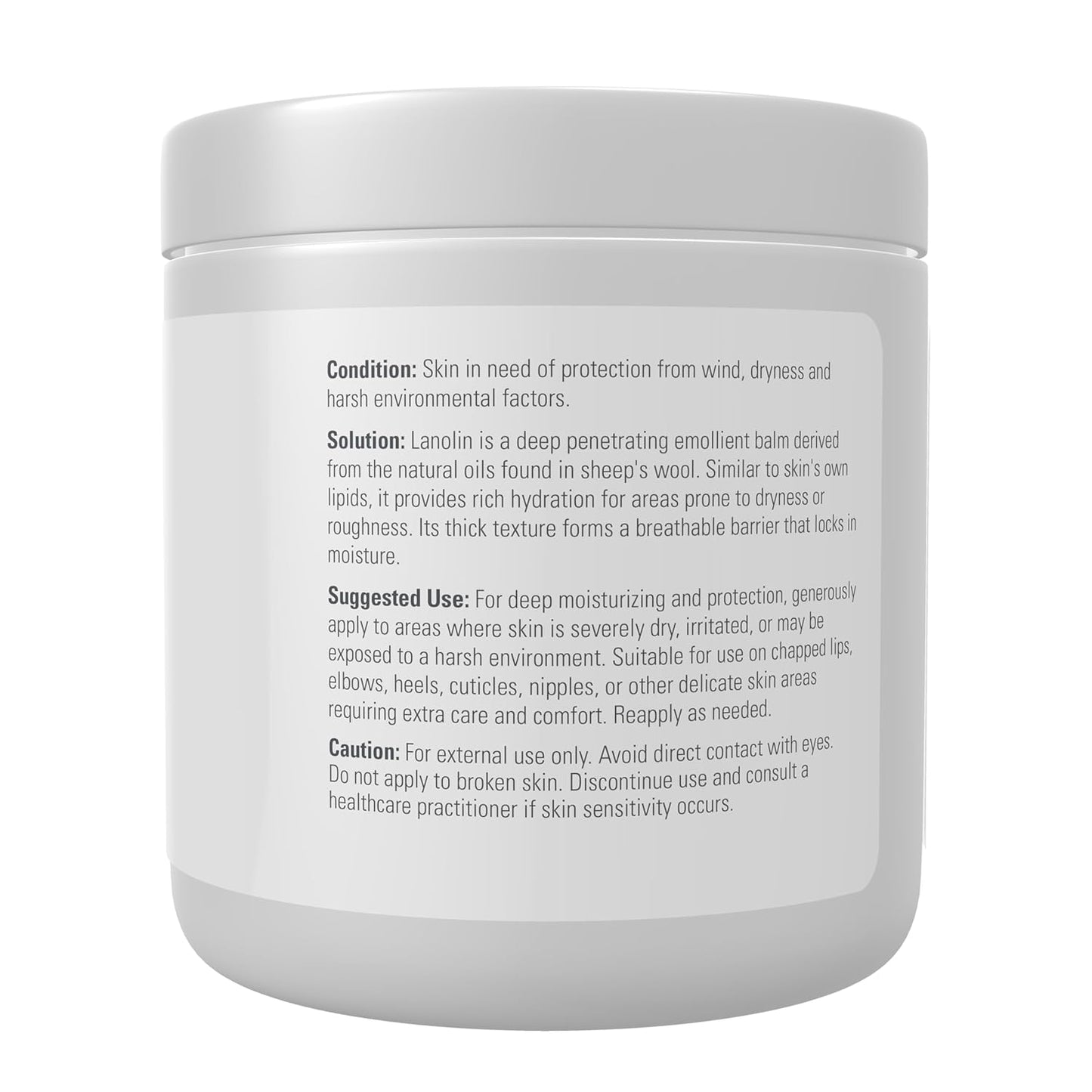 Pure Lanolin Skin Protectant - Thick Jelly for Rough, Dry Skin | 7-Ounce