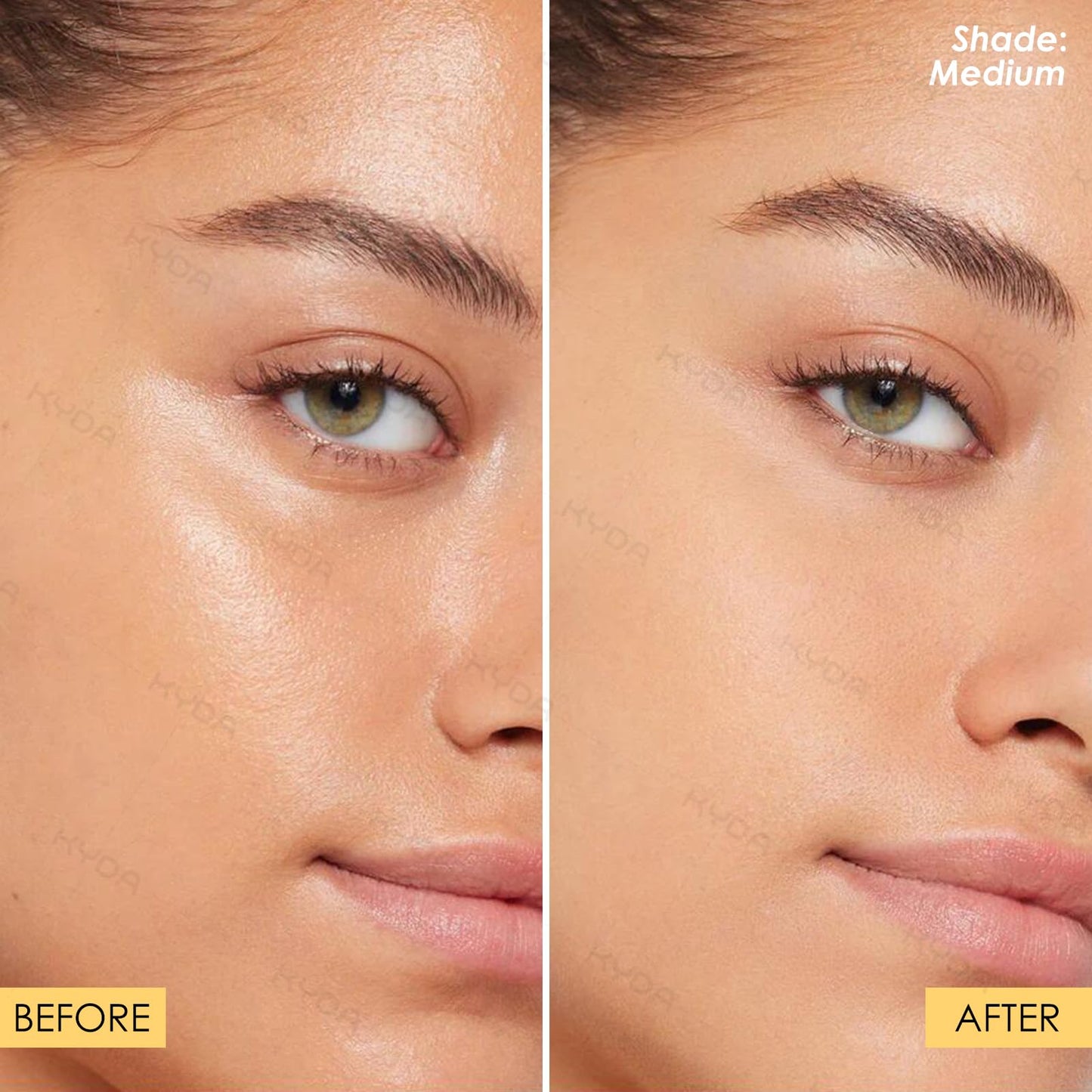 KYDA Mineral Sunscreen Powder for Face & Scalp Hair, SPF 35 Scalp Sunscreen, Hair Sunscreen Spf Powder Lasting Oil Control Matte Loose Powder, Lightweight Breathable for All Skin Type,Medium