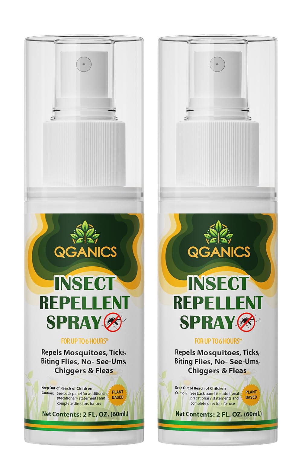 Mosquito Repellent Spray for Body 2 Pack, Bug Spray Travel Size Plant-Based, DEET-Free, Insect Repellent Spray for Skin 2 Fl Oz