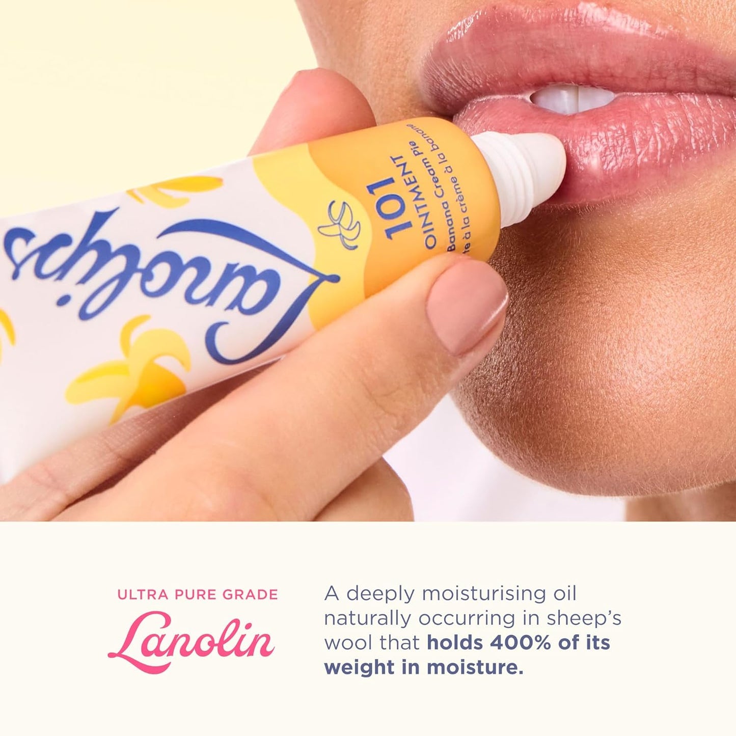 Lanolin 101 Multipurpose Ointment - Healing Lip Balm & Skin Repair Moisturizer | Banana Cream Pie (0.35 oz)