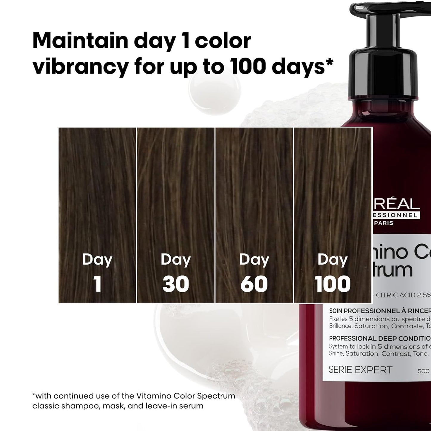 L'Oréal Professionnel Vitamino Color Spectrum Deep Conditioner - Maintains Vibrancy, Ultra Shine & Strengthens Hair | 8.5 oz