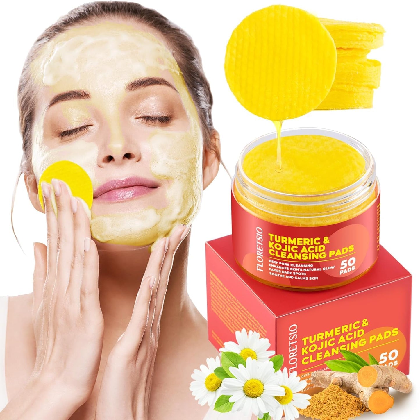 Cleansing Pads: 30pcs Exfoliating Cleansing Pads for Face - Balance Oil & Moisture, Gentle Round Cotton Pads for Face -Travel Friendly