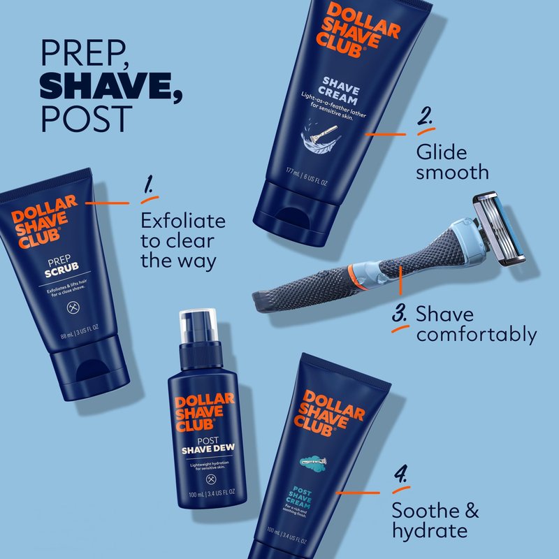 Dollar Shave Club | Shave Cream 6 ounce | Hydrating Shaving Cream for Sensitive Skin,(Pack of 4)