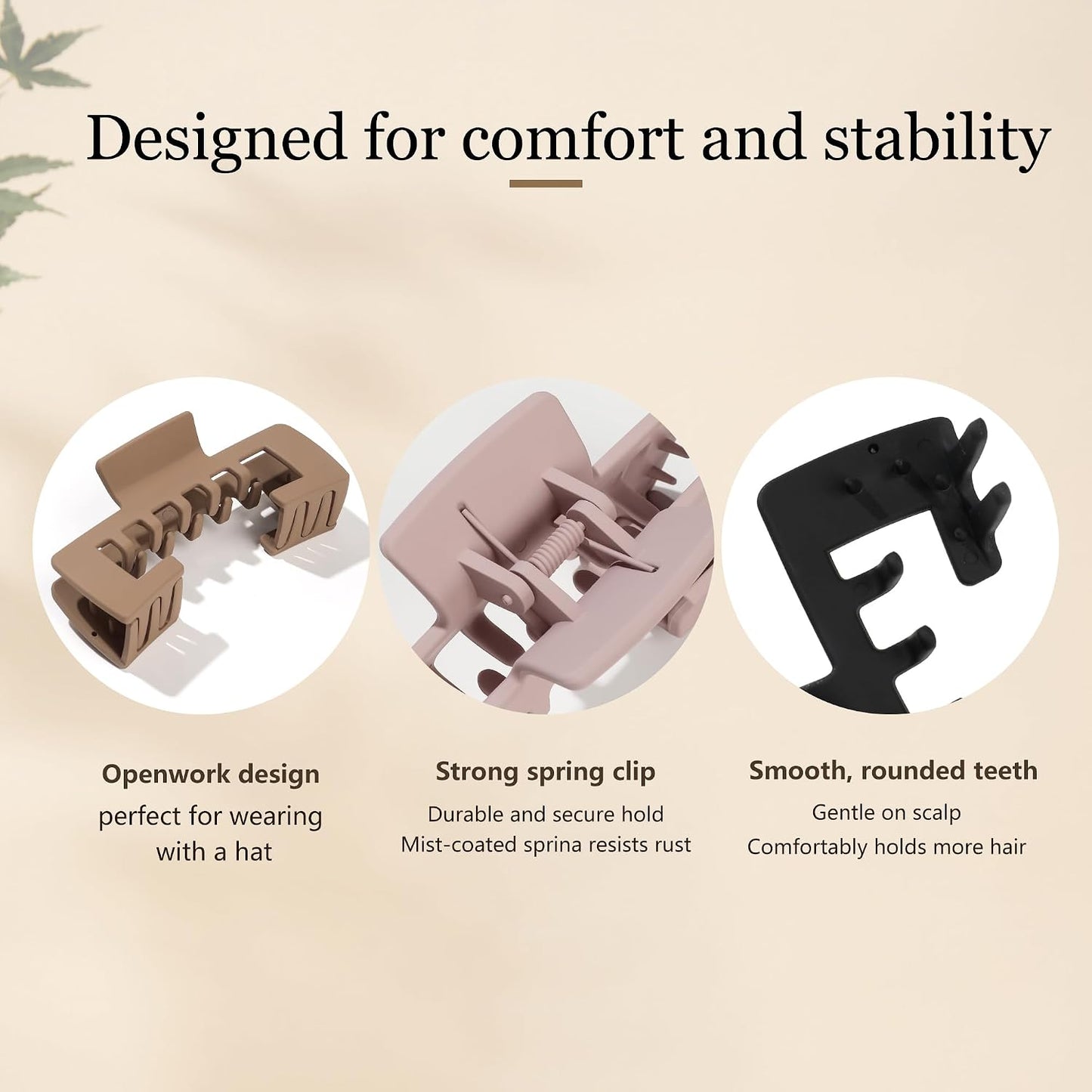 Hair Claw Clips for Women - Perfect for Baseball Caps & Trucker Hats | Stylish & Functional