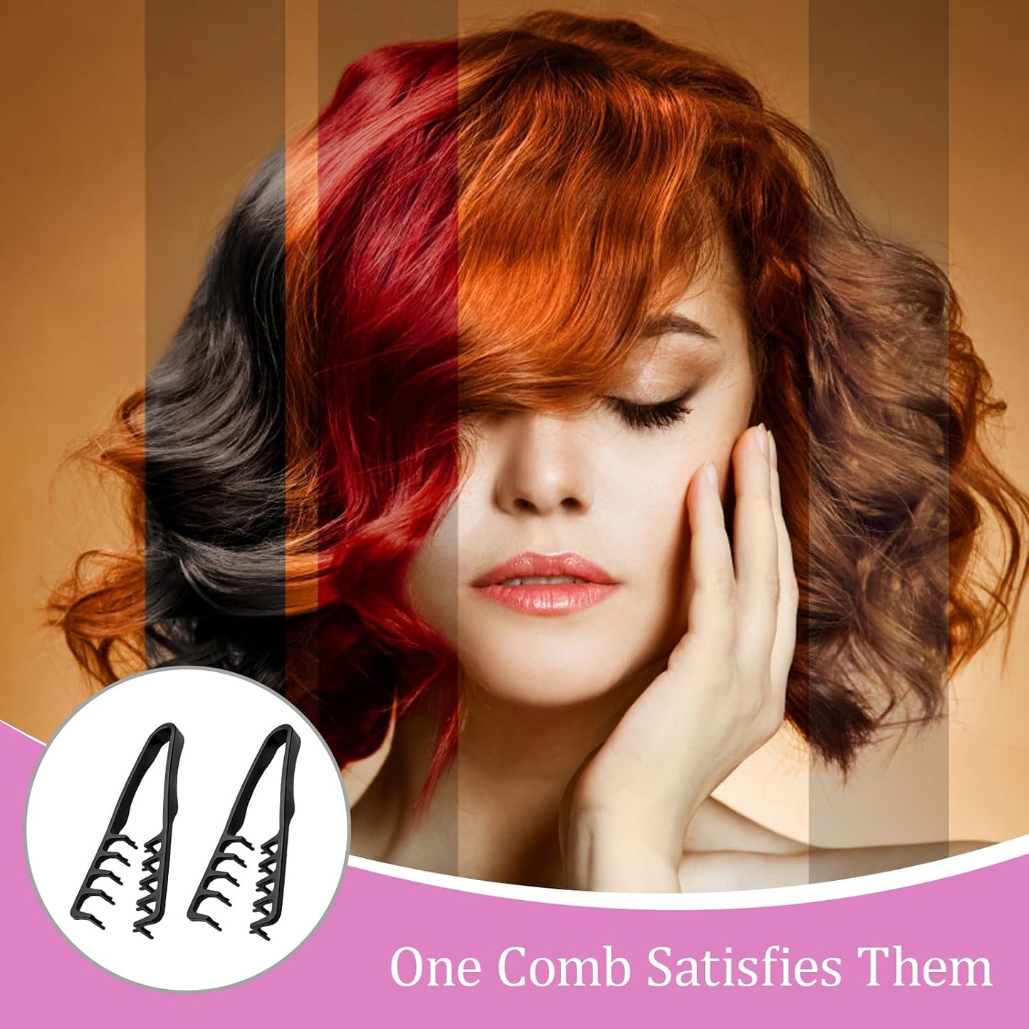 Textured Styling Comb Set - 2 PCS Hair Combs for Men | Voluminous Hairstyles & Detangling