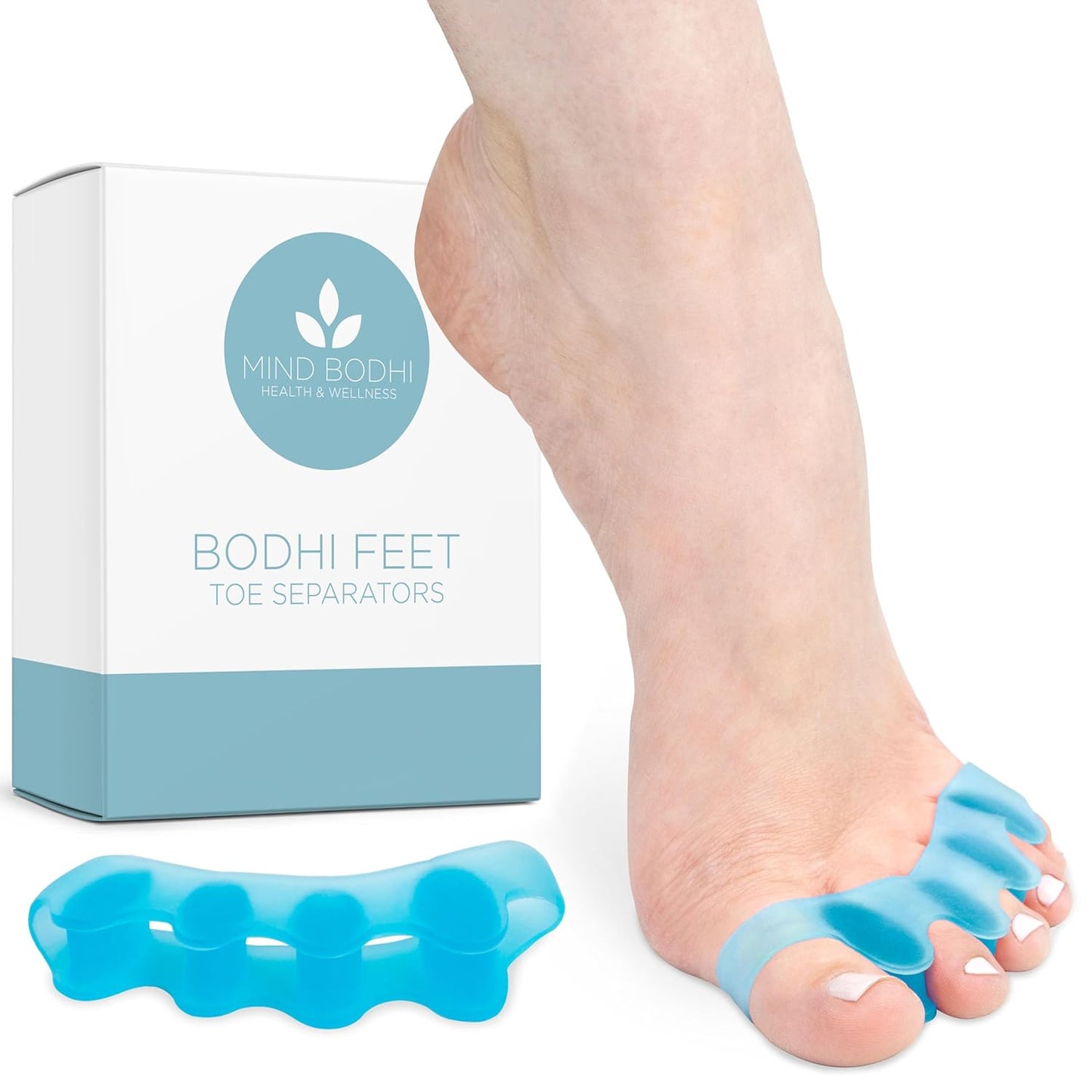 Toe Separators for Men and Women - Comfortable Blue Toe Spacers for Alignment | Regular Size