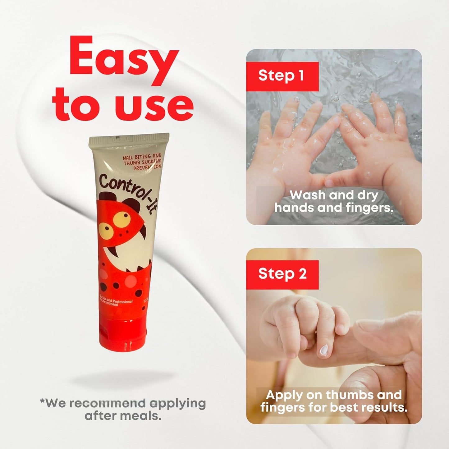 Natural Nail Biting & Thumb Sucking Solution - 100% Kid Safe Bitter Deterrent | Gentle on Skin & Nails | 21-Day Results
