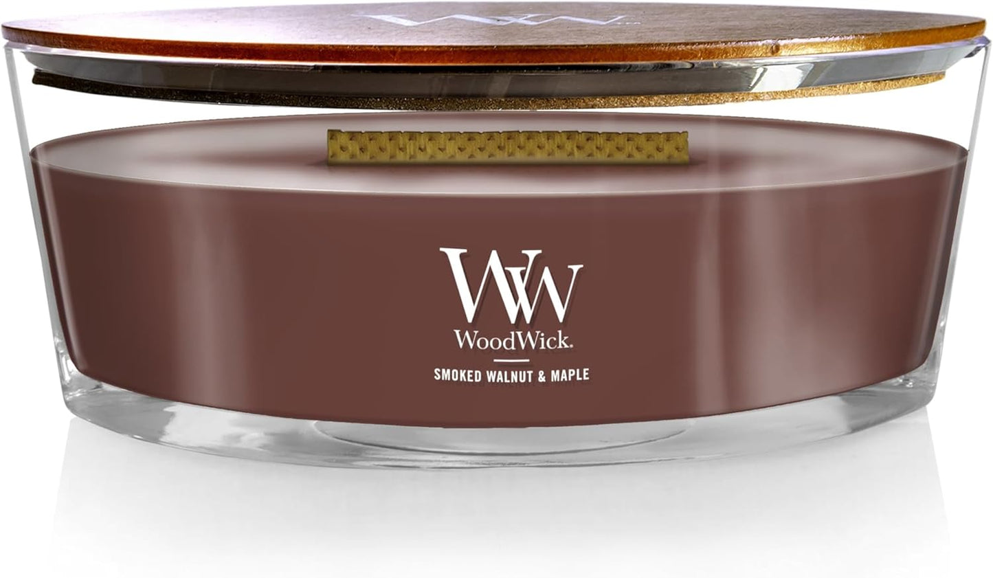 WoodWick Tonka & Almond Milk Candle - 9.7 oz Medium Hourglass with Crackling Wick | Perfect Gift for Men & Women