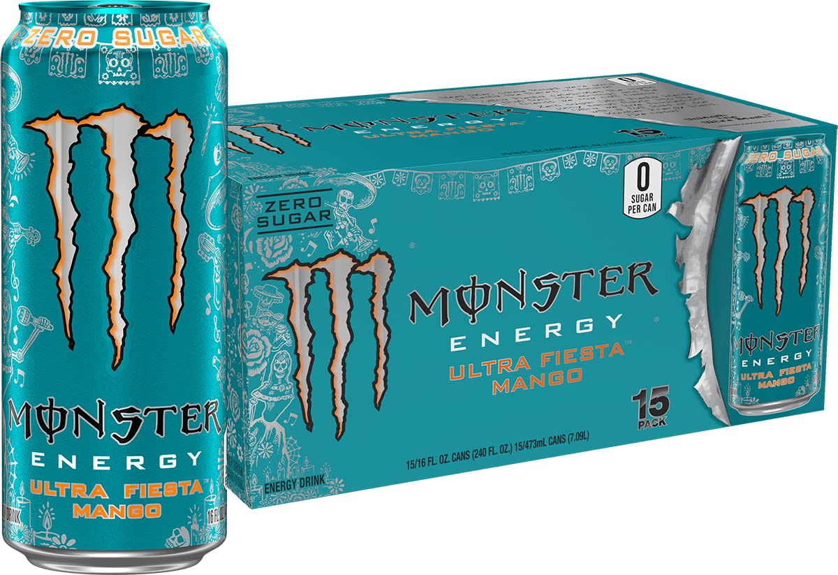 Monster Energy Zero Ultra Sugar Free Energy Drink - 16 Oz | Pack of 15 Cans