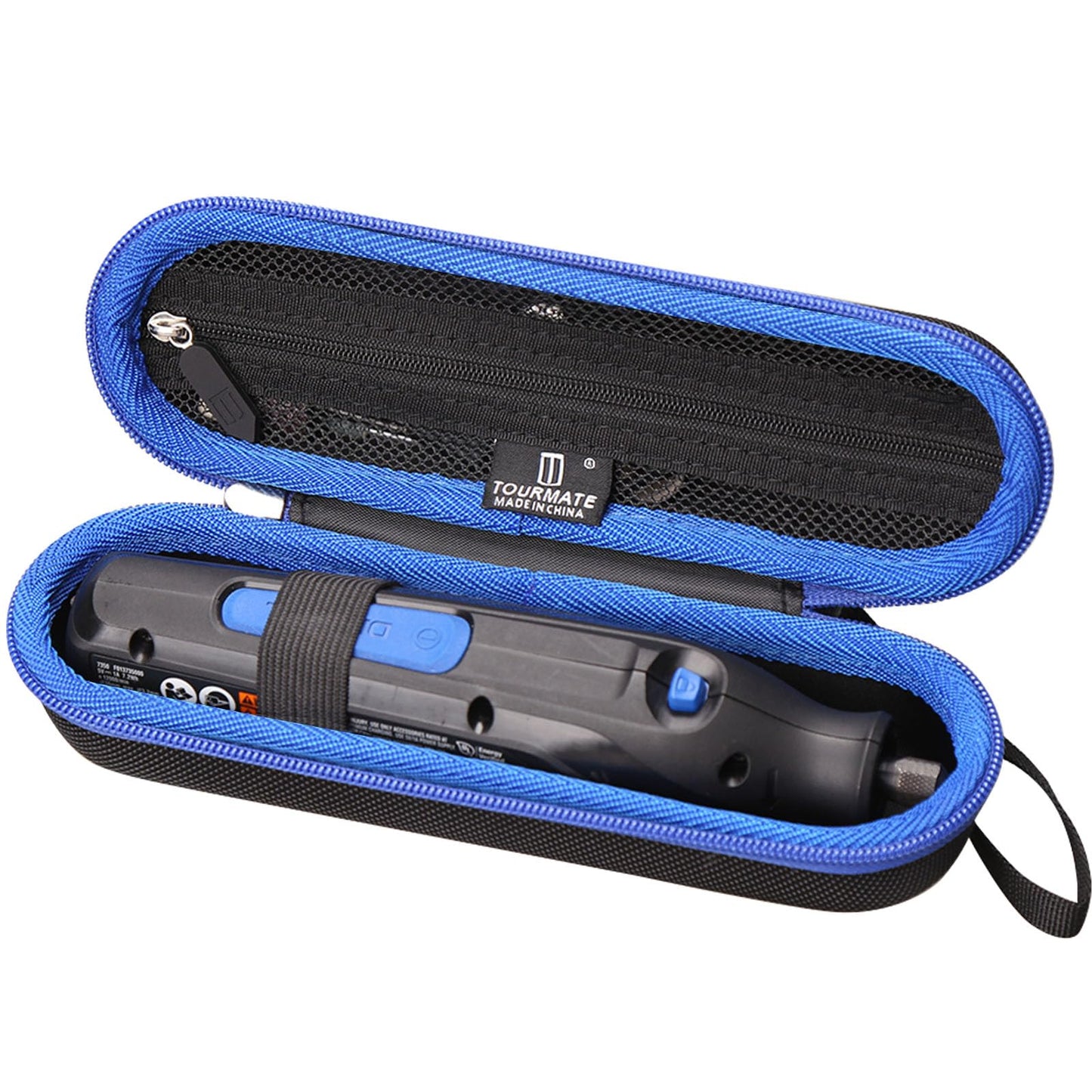 Tourmate Hard Storage Case for 7350-5/Dremel 7350 Cordless Rotary Tool - Travel Case for Tarlido/GOXAWEE/Saker/Cordless Rotary Tool Kit(Only Box)（Black & Blue）