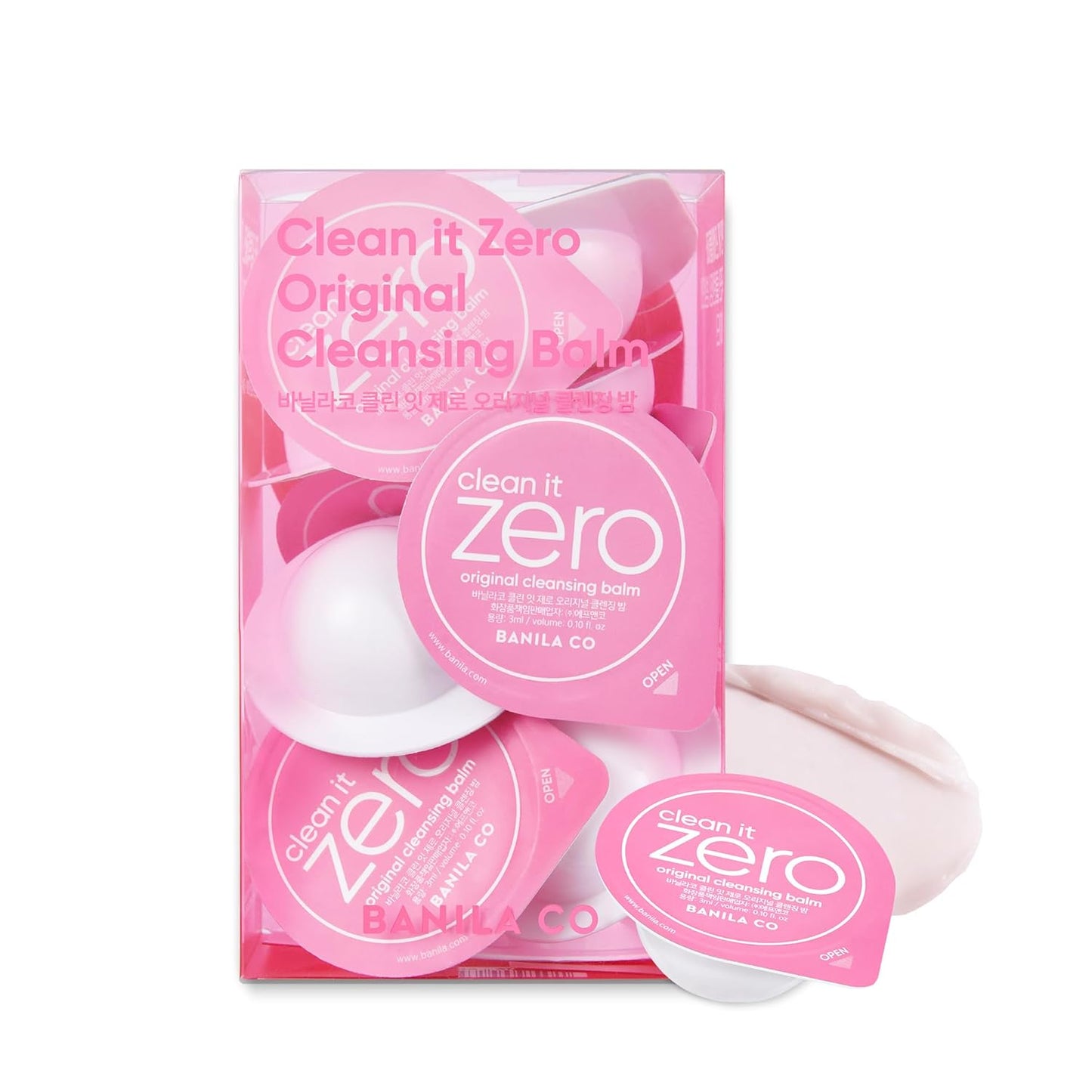 Clean It Zero Original Cleansing Balm Travel Kit - Vegan, Hypoallergenic Makeup Remover | 16 Mini Packs (3ml Each)