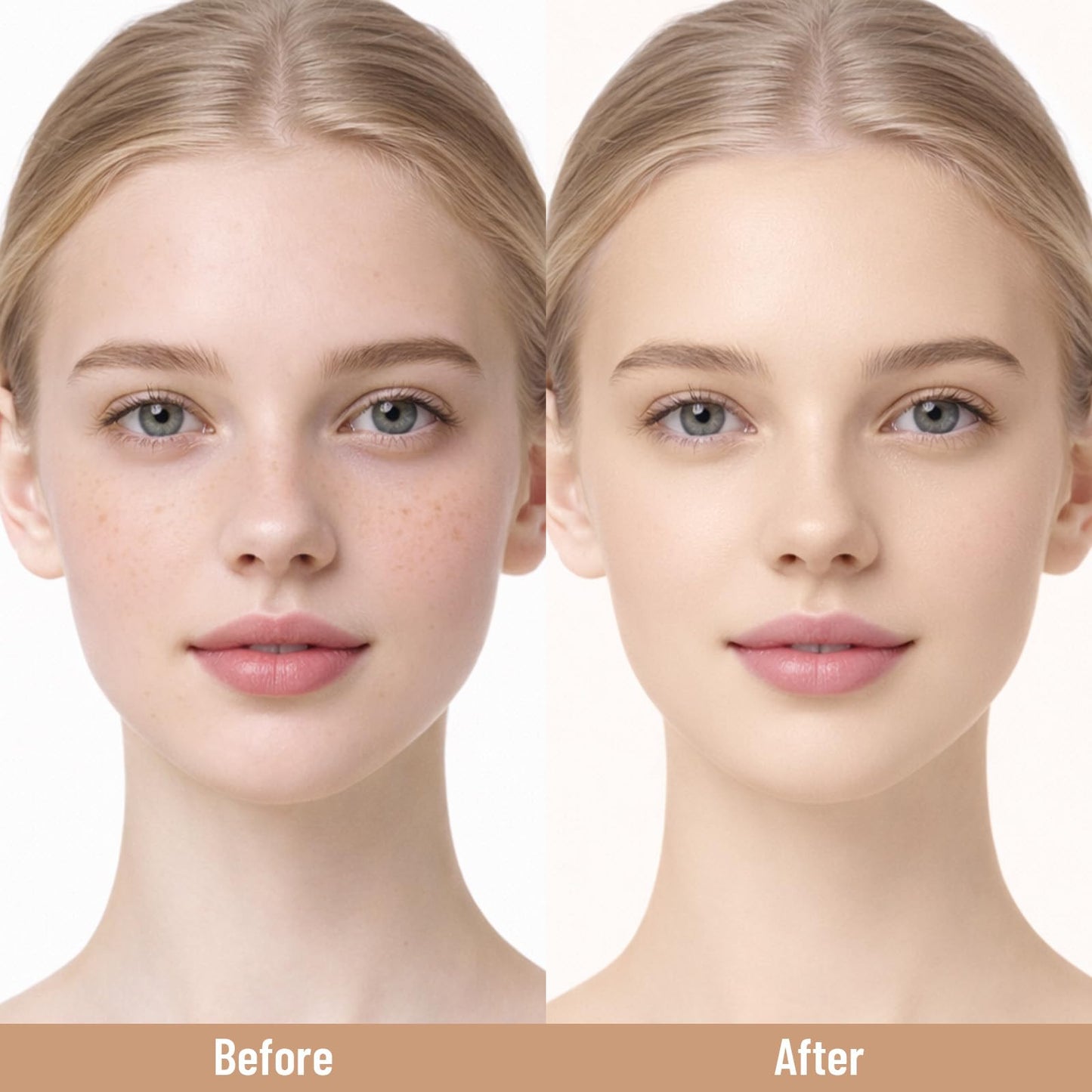 UCANBE 2-in-1 Liquid Foundation & Concealer, Full Coverage Foundation Makeup Set for Combination & Oily Skin, Hydrating Formula with Hyaluronic Acid, Vitamin C (02 Classic Ivory)