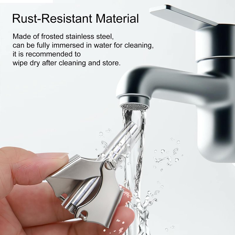 Jaasuee Manual Nose Hair Trimmer for Men & Women, Stainless Steel, Waterproof, No Battery Needed with Cleaning Brush Trimmer for Ear,Moustache and Whiskers Hair, Metal