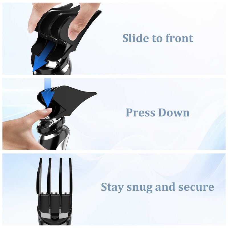 CR8GR8 Professional Hair Clipper Combs Guides, Hair Clipper Guards 1 & 1/4" 1 & 1/2" 2", Mega NO.16 NO.12 NO.10 fits for Most Wahl Clippers(Black)