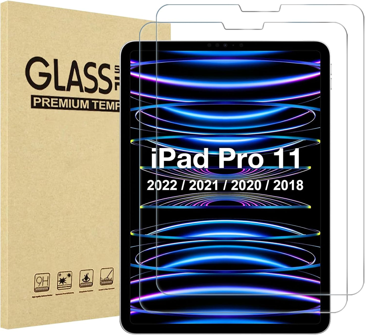 iPad Screen Protector - Tempered Glass Film Guard for A16 2025 & 10th Gen 11 Inch | Clear, 2 Pack