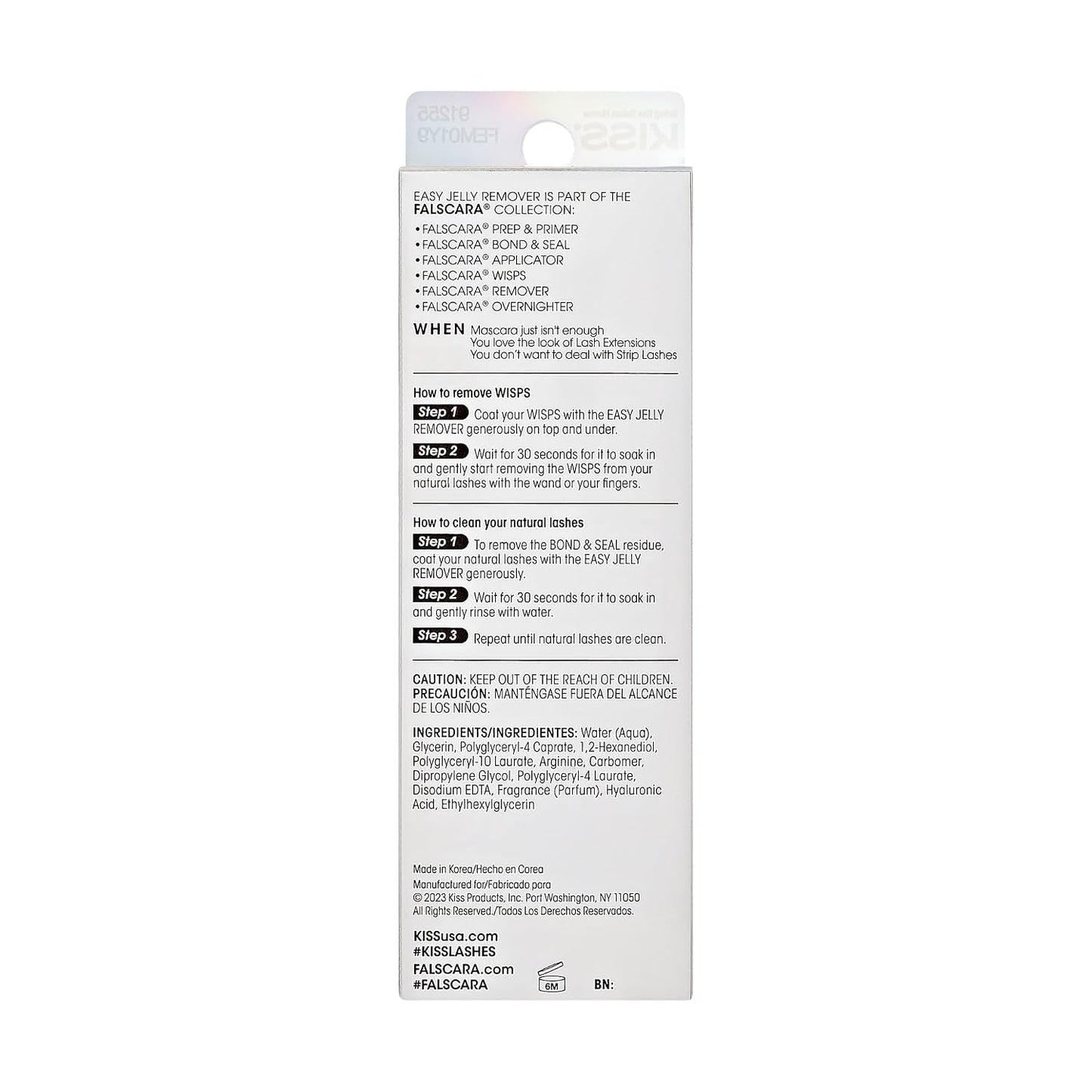 Kiss Falscara Easy Jelly Remover - Gel Formula with Brush Applicator | 5.2g (0.18oz)