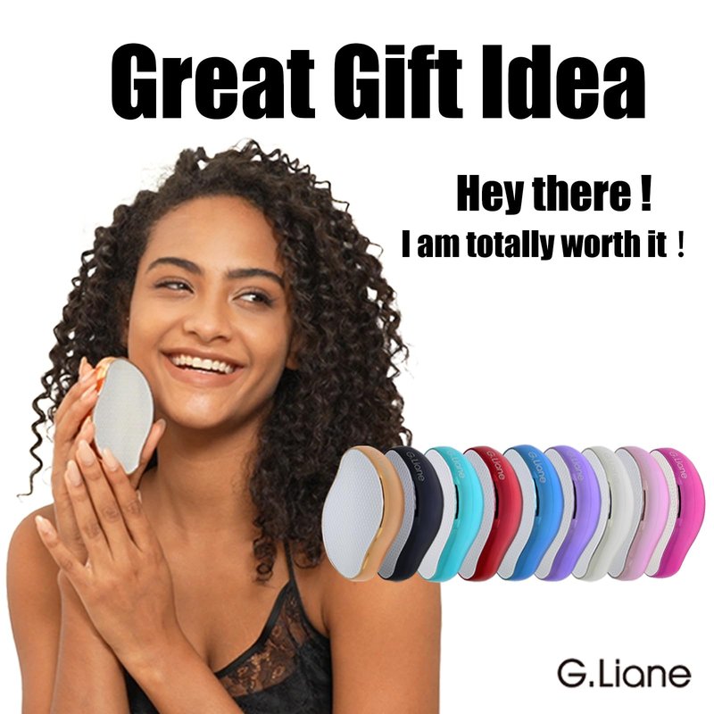 G.Liane Crystal Hair Eraser,Upgraded Painless Crystal Hair Remover,Effective Nano Glass Hair Removal Device and Skin Exfoliation,Body Epilator for Women and Men(Silver)