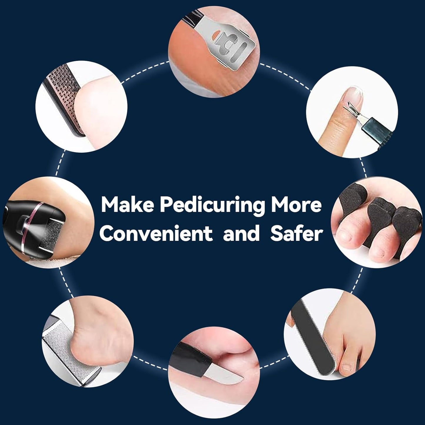 Electric Callus Remover - 3 Roller Heads, 2 Speed, Waterproof | Professional Pedicure Kit for Dry, Cracked Feet