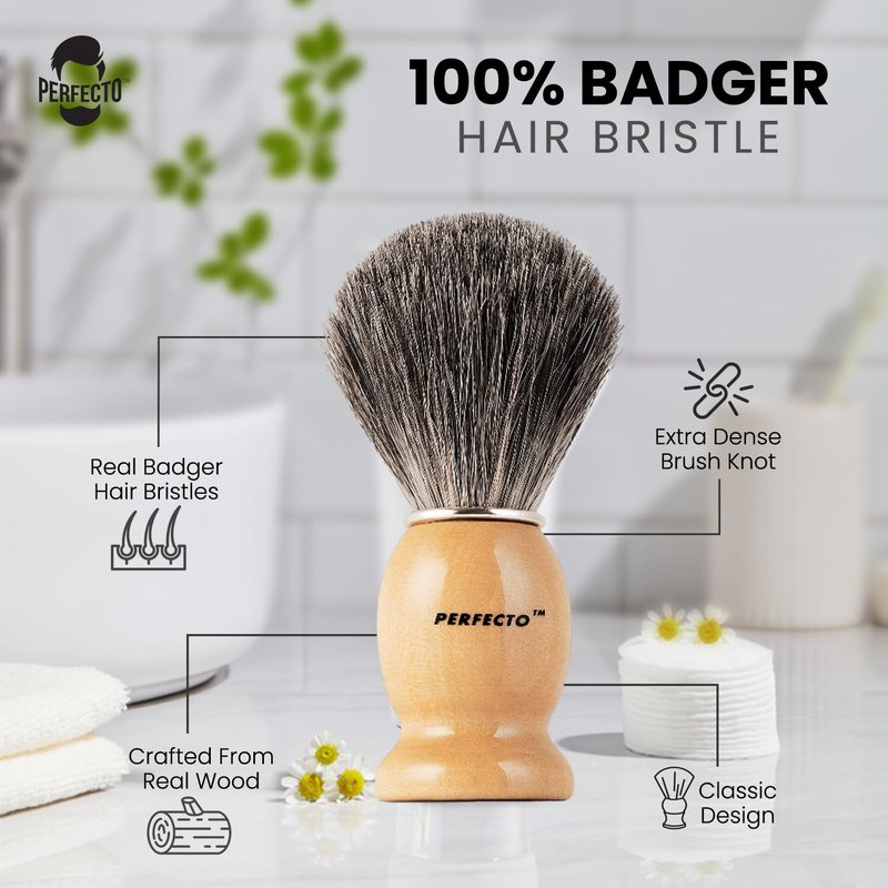 Perfecto 100% Pure Badger Shaving Brush