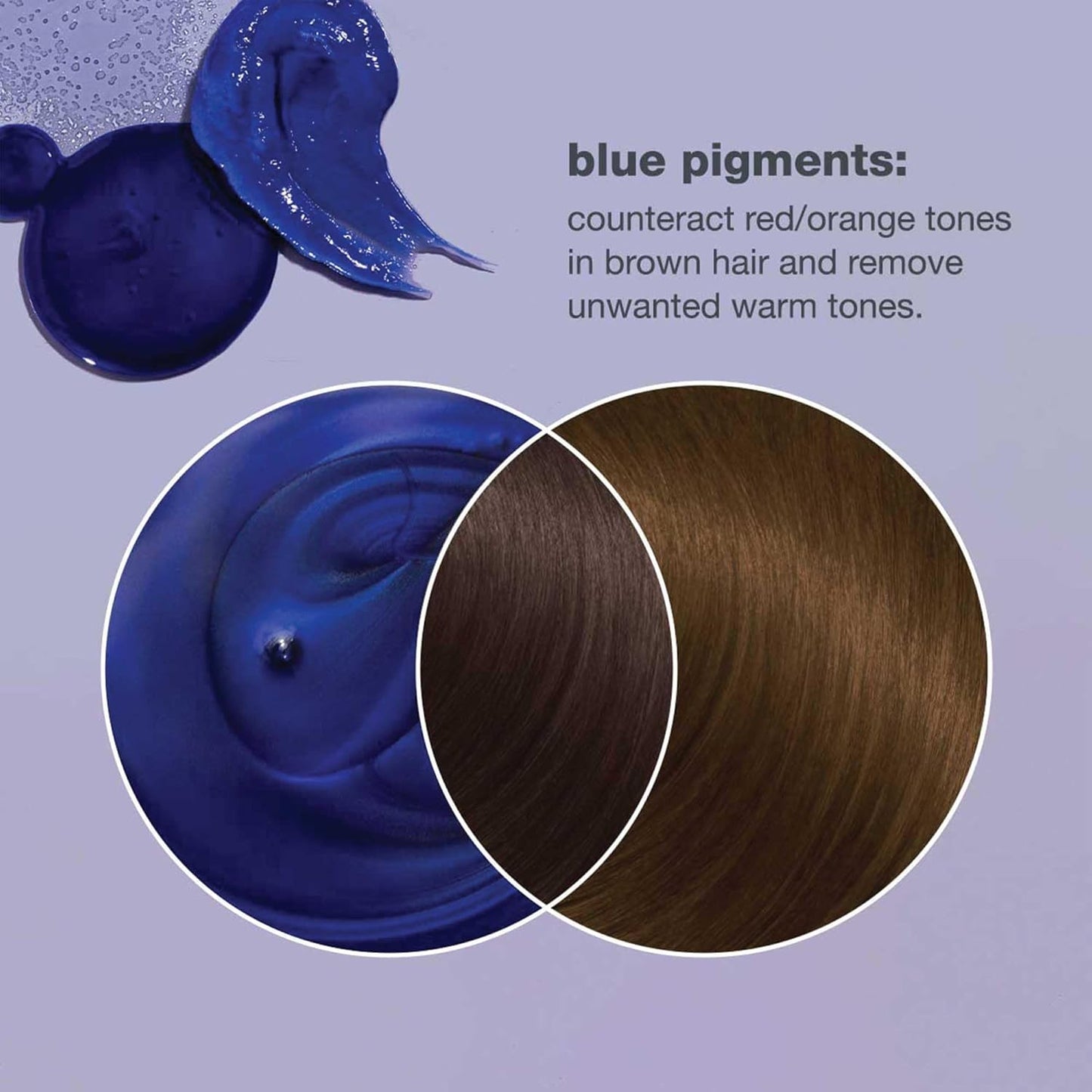 Cold Brunette Shampoo - Toning Shampoo with Blue Pigment to Neutralize Orange & Red Tones | SLS/SLES-Free, Strengthens Hair